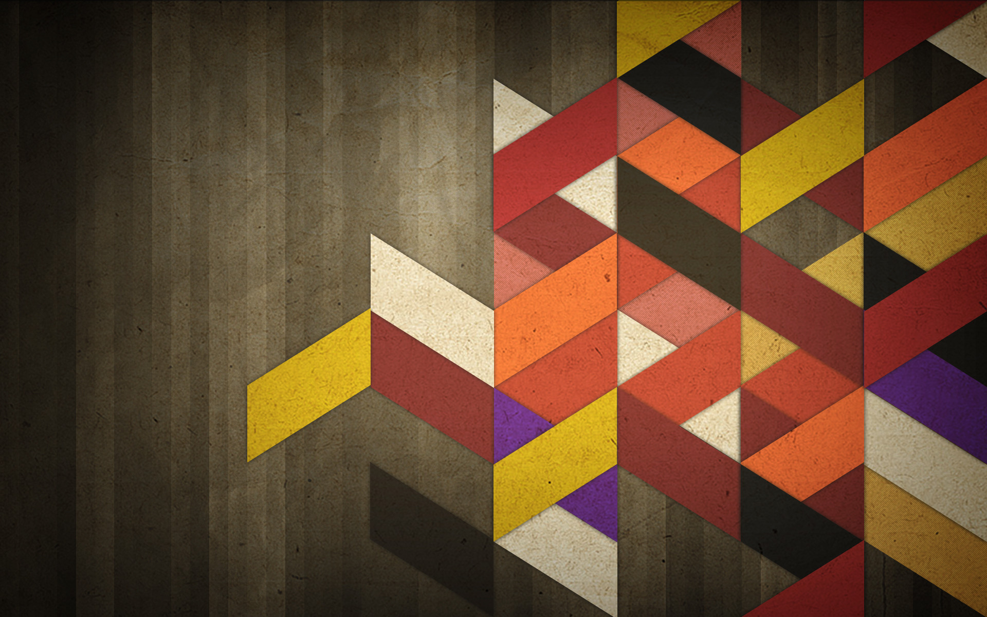 Motivo geometrico, Triangoli, Legno, Retrò, Full HD, wallpaper per portatile