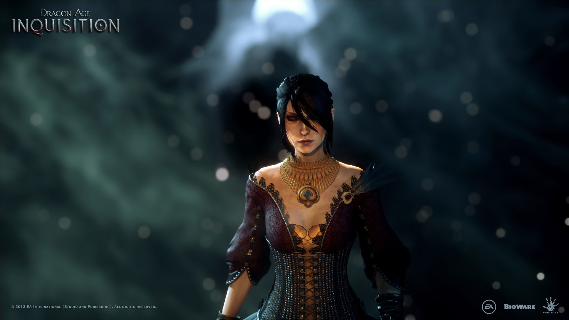 Morrigan, Dragon Age: Inquisition, Strega, Notte, 16:9 Full HD, sfondo widescreen
