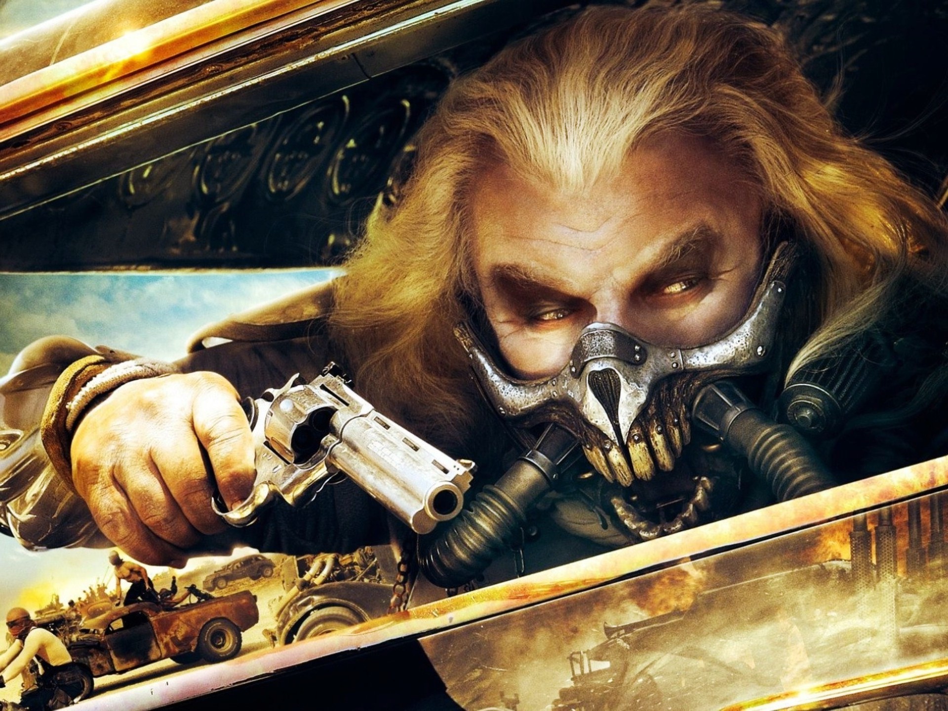 Mad Max: Fury Road, Immortan Joe, Revolver, Maschera, Full HD, sfondo per iPad e tablet