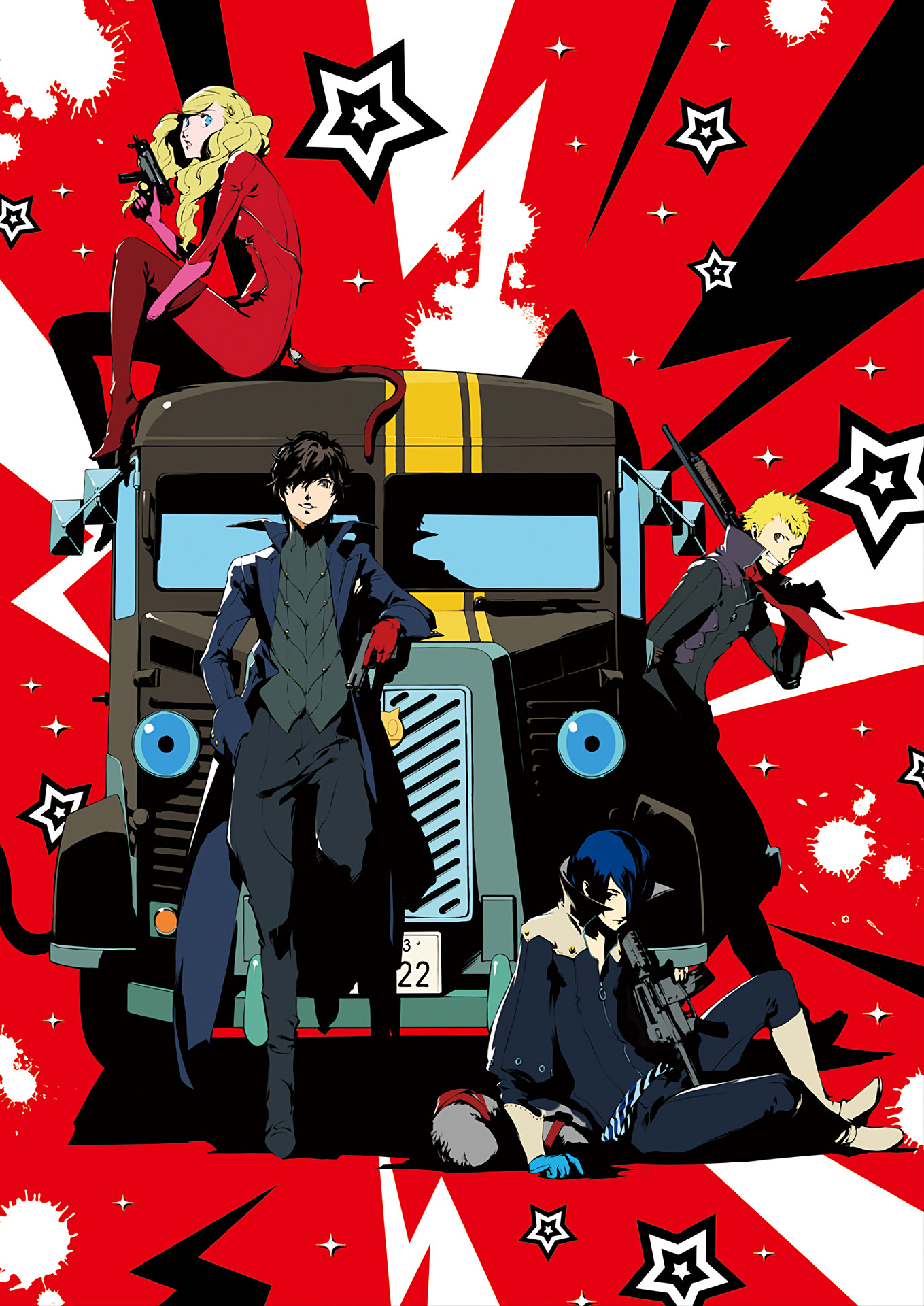 Phantom Thieves, Persona 5, Morgana, Furgone, Full HD, sfondo per iPad e tablet