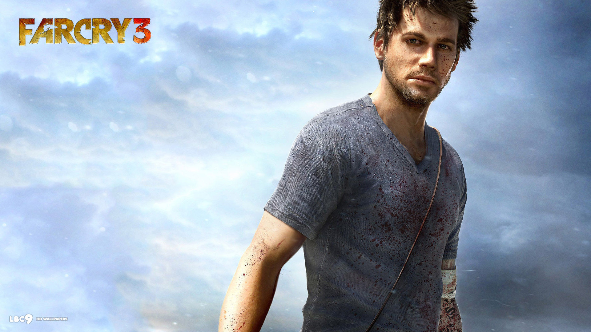Jason Brody, Far Cry 3, Cielo nuvoloso, Logo, Full HD, sfondo Windows 11