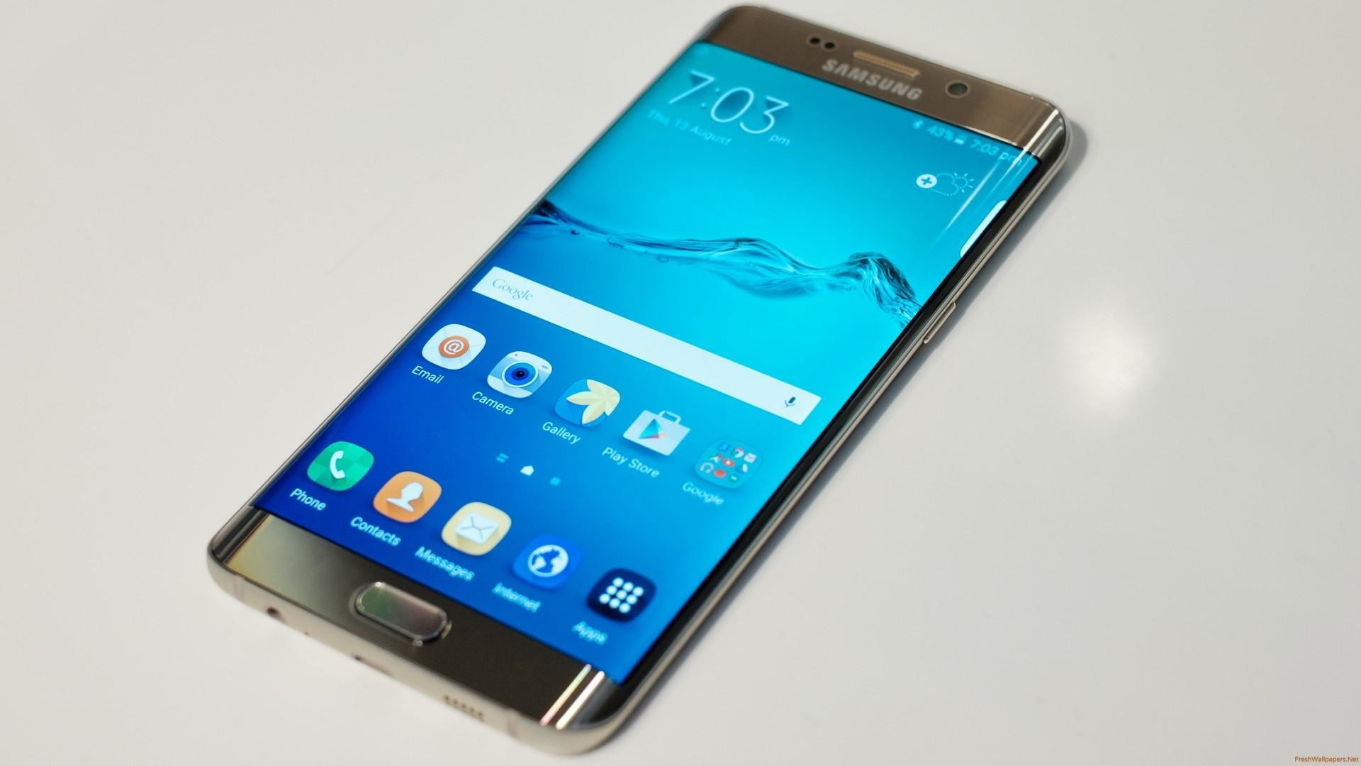 Samsung Galaxy S6 Edge+, Smartphone, Oro, Schermata home, Full HD 1080p, sfondo desktop