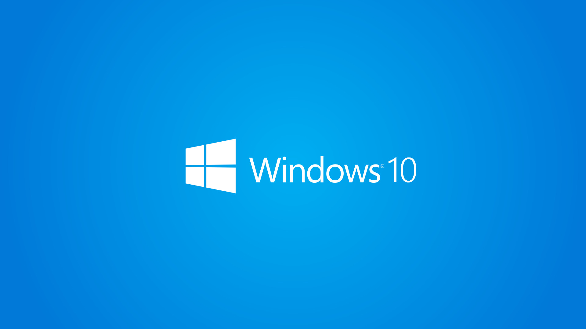 Windows 10, Logo Windows, Sfondo azzurro, 1920x1080, wallpaper desktop
