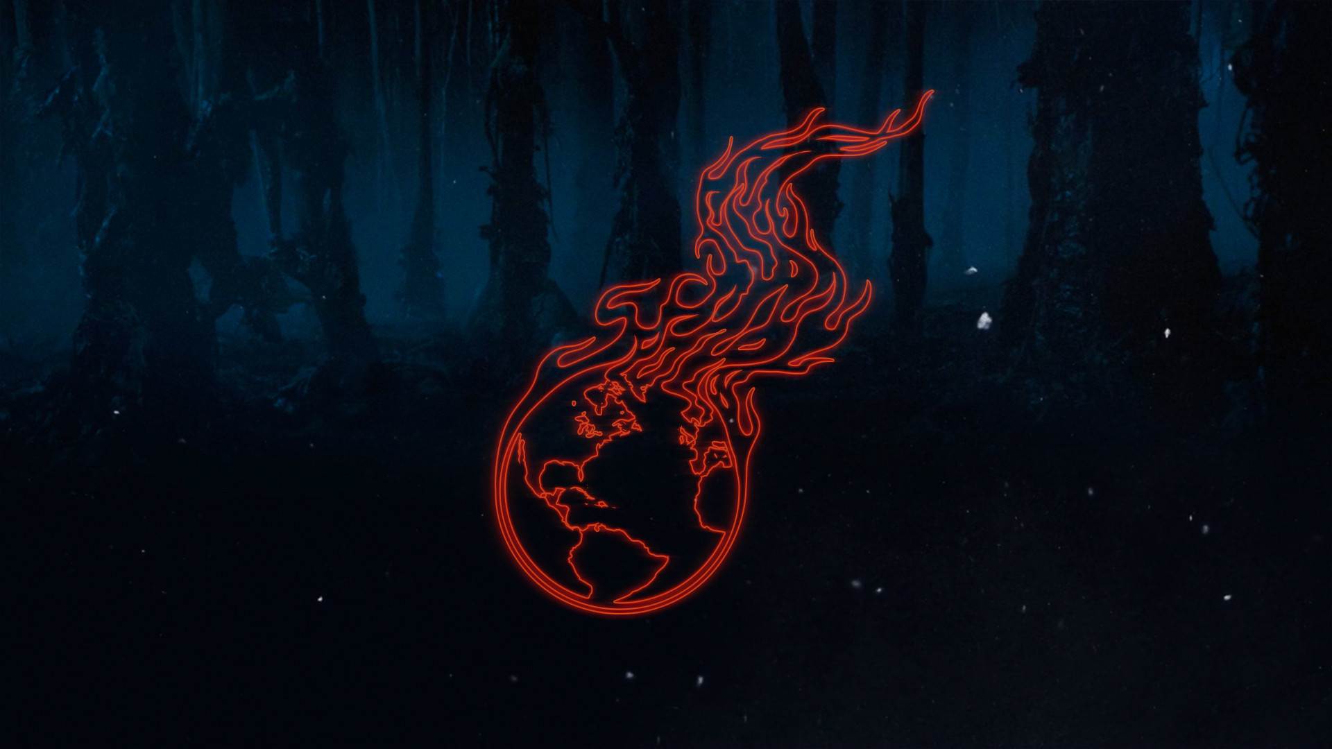 Stranger Things, Terra in fiamme, Foresta, Notte, 1920x1080, sfondo per PC
