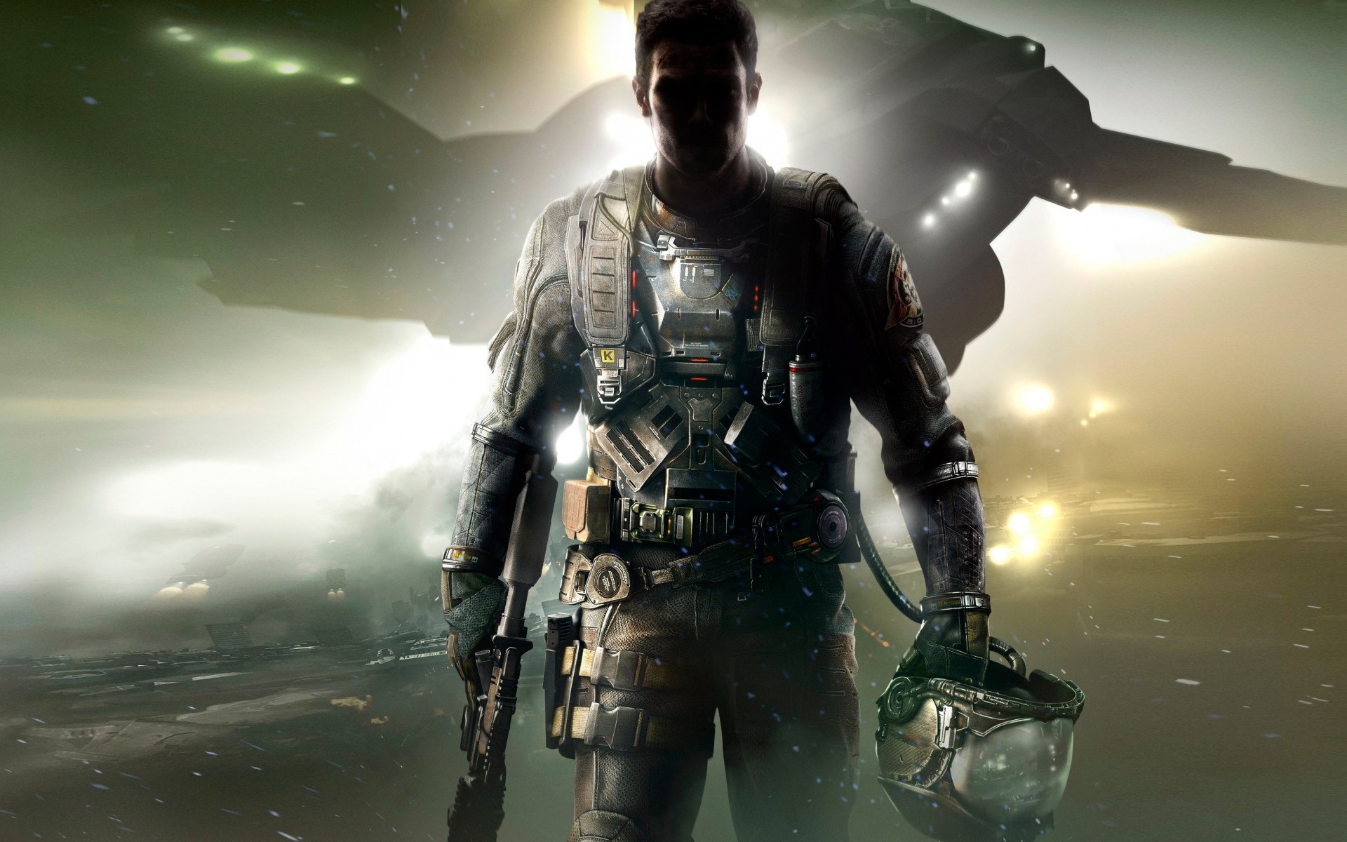 Call of Duty: Infinite Warfare, Soldato, Controluce, Casco, 1920x1200, immagine di sfondo