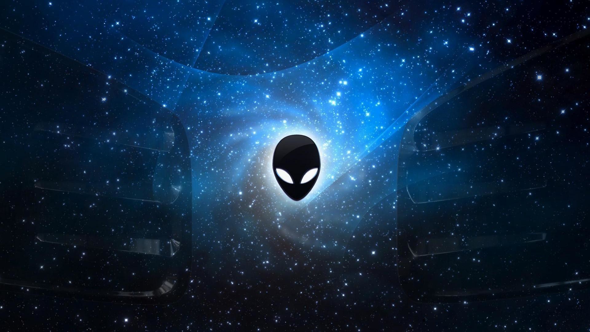 Alienware, Logo, Spazio, Stelle, Full HD 1080p, sfondo desktop