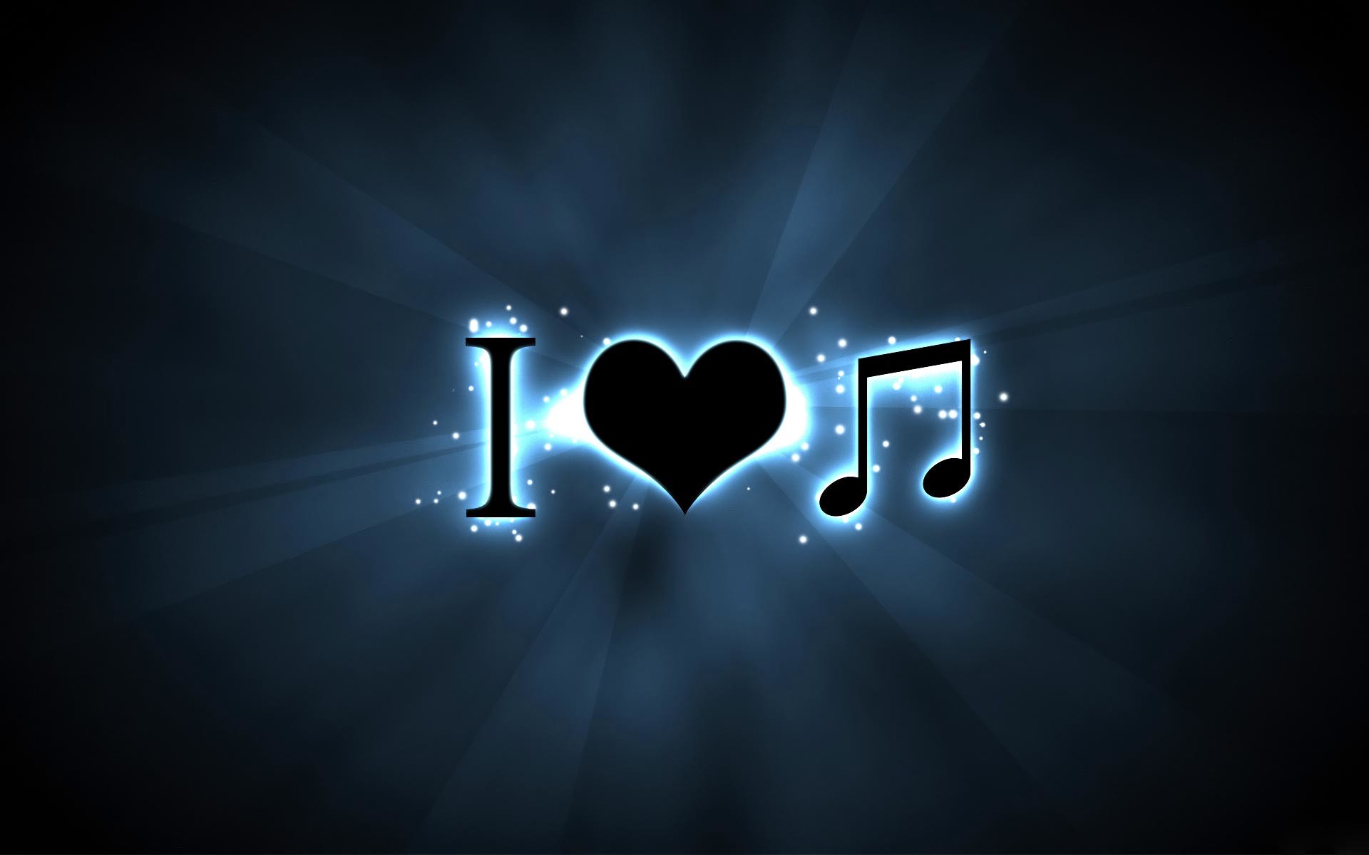 I Love Music, Cuore, Nota musicale, Blu, 1920x1200, sfondo MacBook Pro