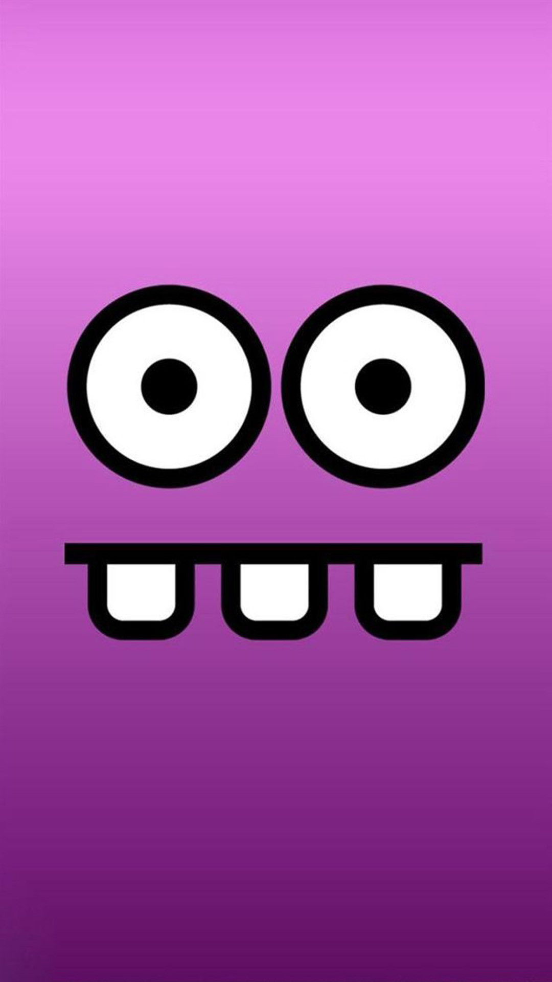 Mostriciattolo, Faccia buffa, Viola, Minimalista, Full HD, sfondo per iPhone e Android