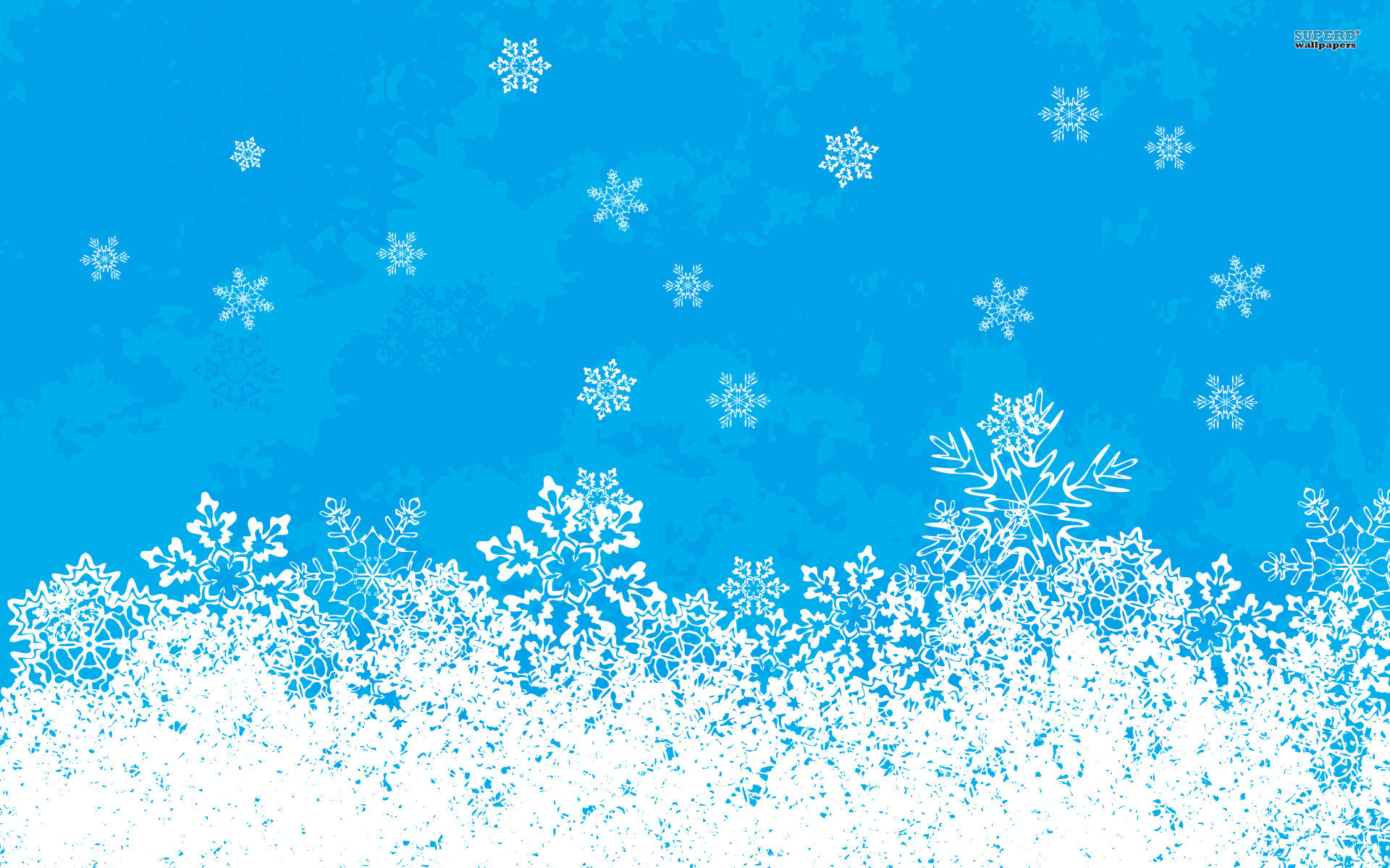 Fiocchi di neve, Vettoriale, Azzurro, Full HD, wallpaper per computer