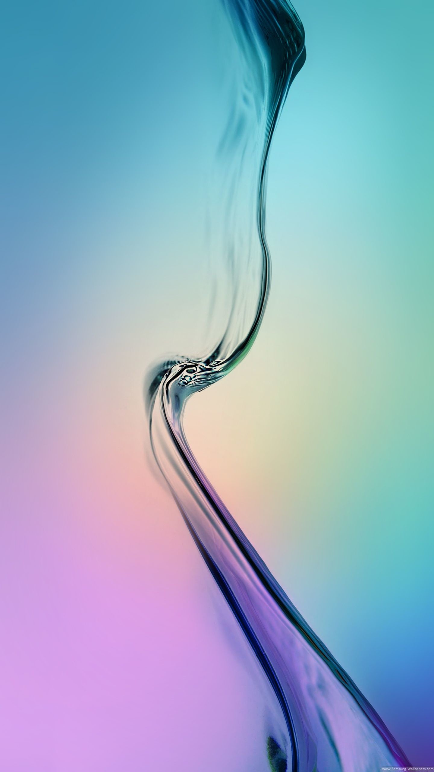 Samsung Galaxy S6, Onde astratte, Sfumatura pastello, QHD+, sfondo verticale per cellulare
