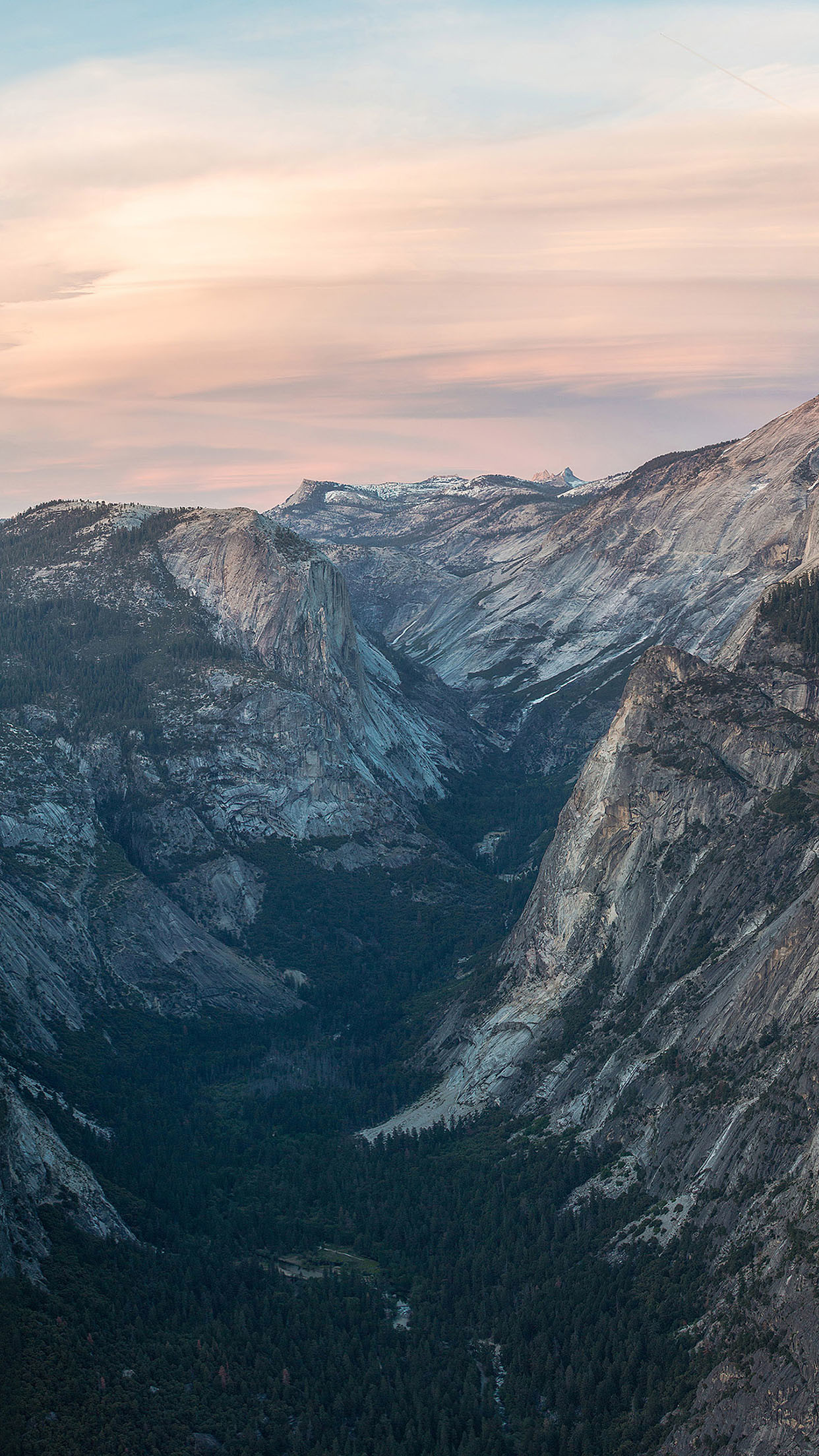 Yosemite, Valle, Montagne, Tramonto, Paesaggio, sfondo iPhone 4K verticale