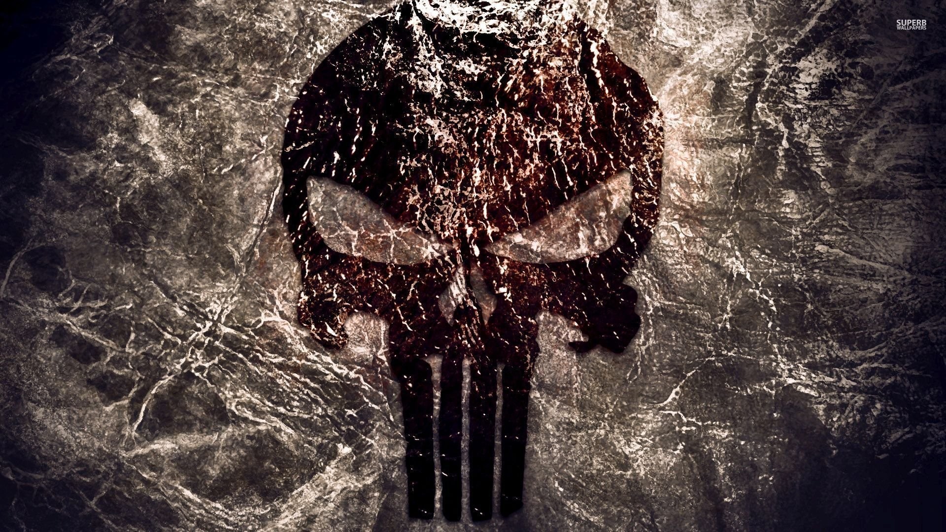 Teschio del Punitore, The Punisher, Texture, Grunge, 1920x1080, sfondo per PC