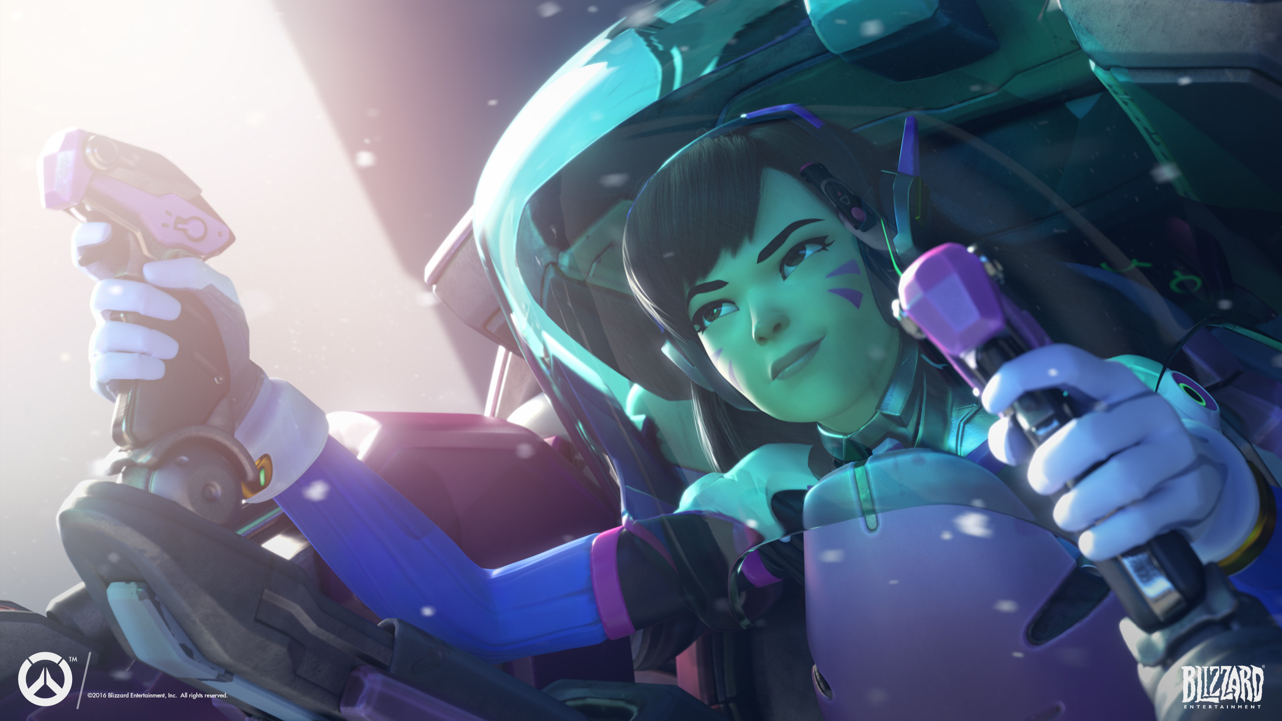 D.Va, Overwatch, Cabina di pilotaggio, Fan art, 2K, sfondo per PC e portatile