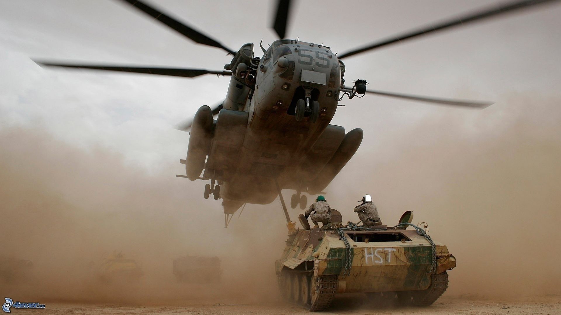 CH-53 Sea Stallion, Elicottero, Mezzo blindato, Polvere, Full HD 1080p, sfondo desktop