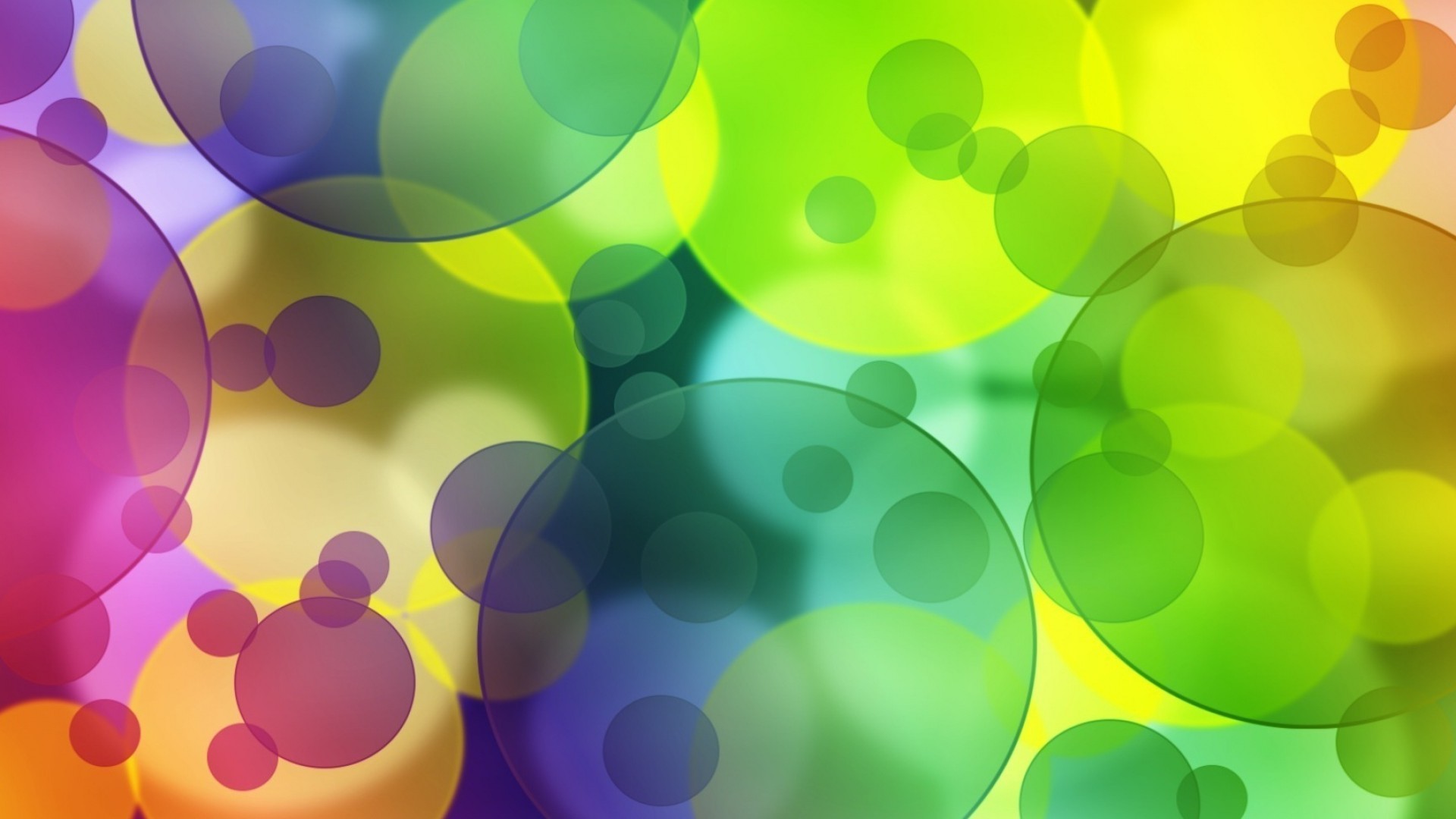 Bokeh, Cerchi colorati, Arte astratta, 16:9 Full HD, sfondo widescreen