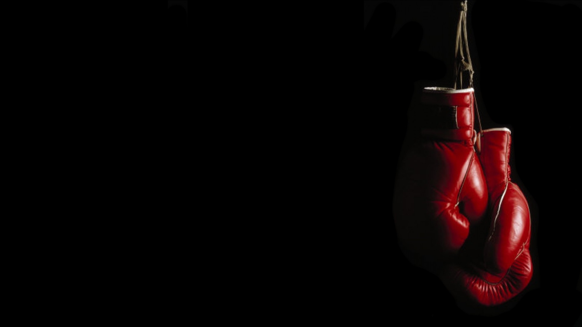 Guantoni da boxe, Rosso, Sfondo nero, Full HD, wallpaper per portatile