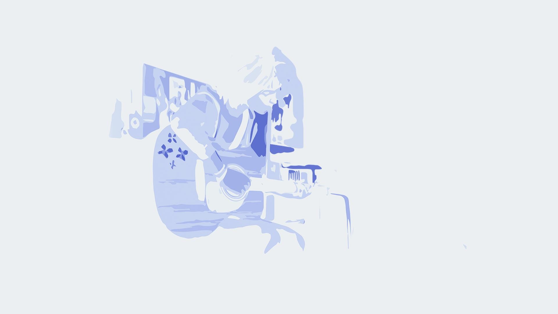 Max Caulfield, Life is Strange, Chitarra, Minimalismo, Azzurro, 1920x1080, wallpaper desktop