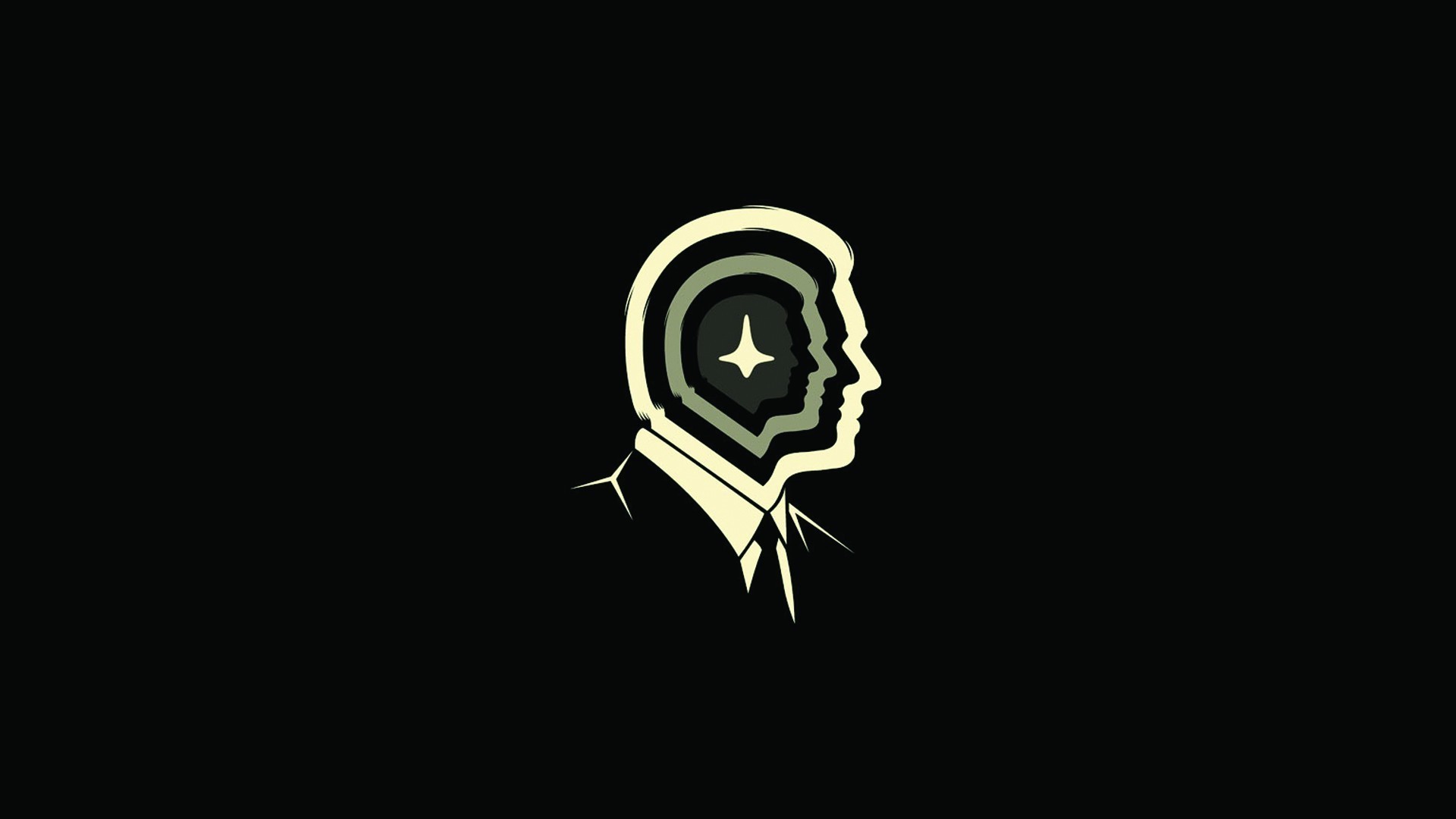 Inception, Profilo, Labirinto, Minimalismo, Sfondo nero, 16:9 Full HD, wallpaper widescreen