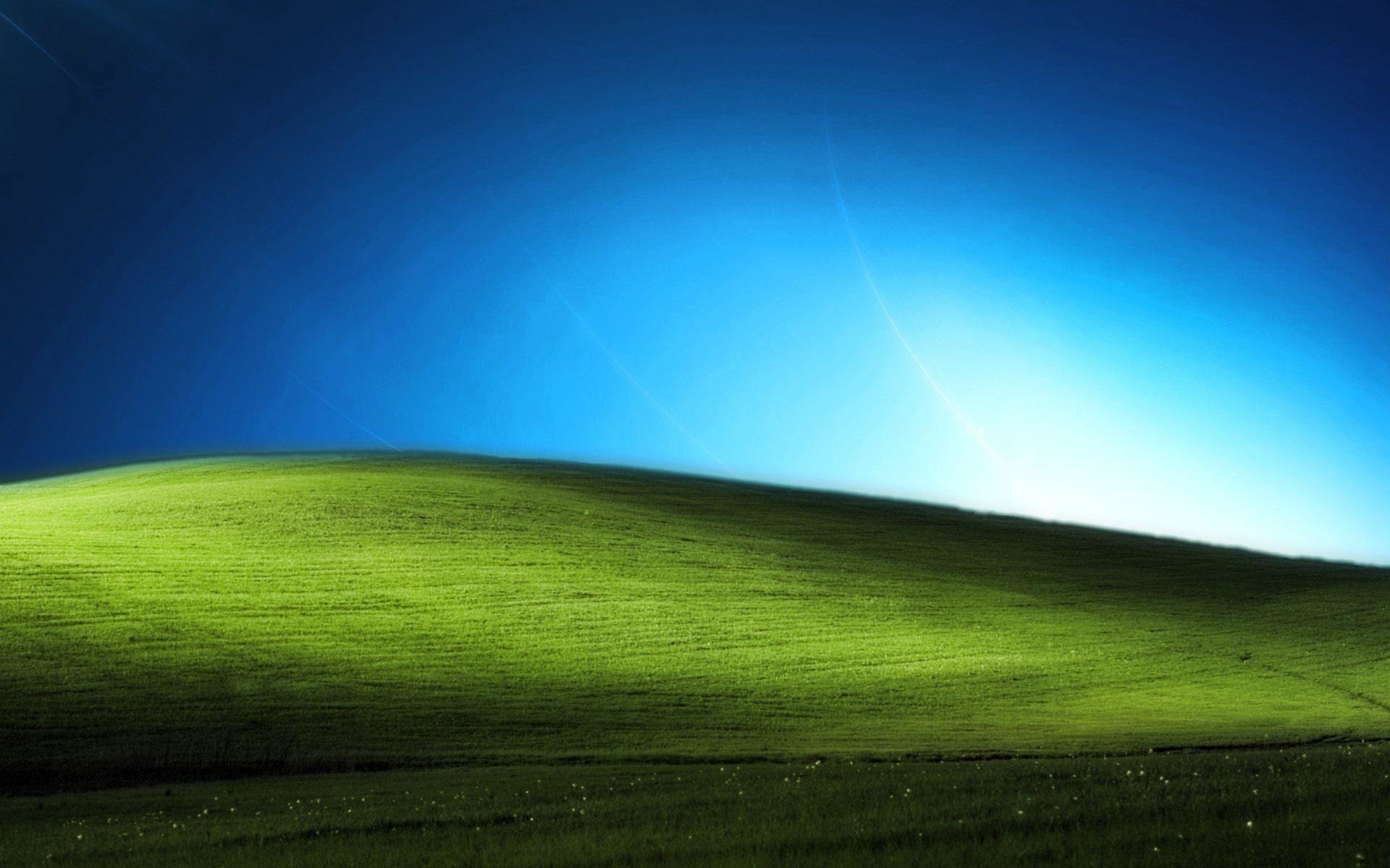Bliss, Windows XP, Collina, Blu, Minimalista, Full HD, sfondo per PC e portatile