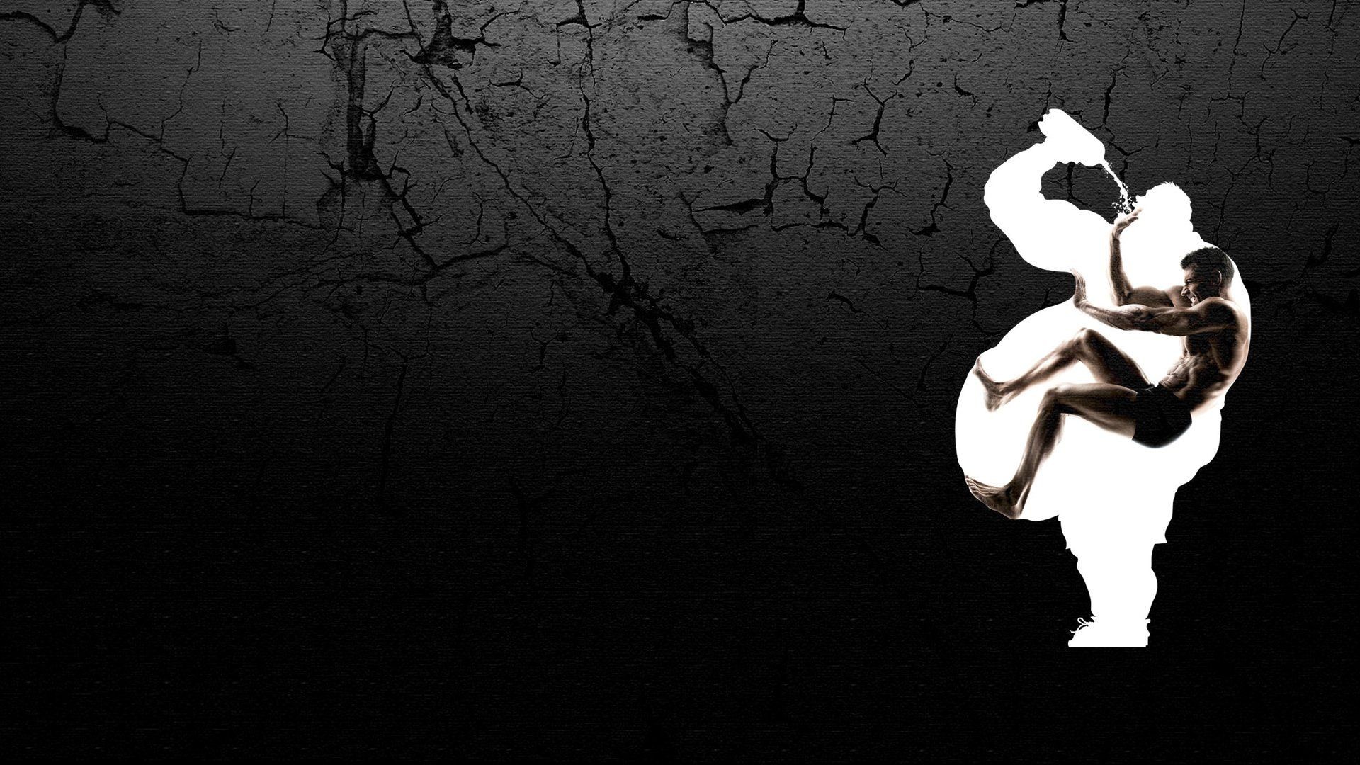 Silhouette, Calcio, Sfondo nero, Muro crepato, Full HD, wallpaper per portatile