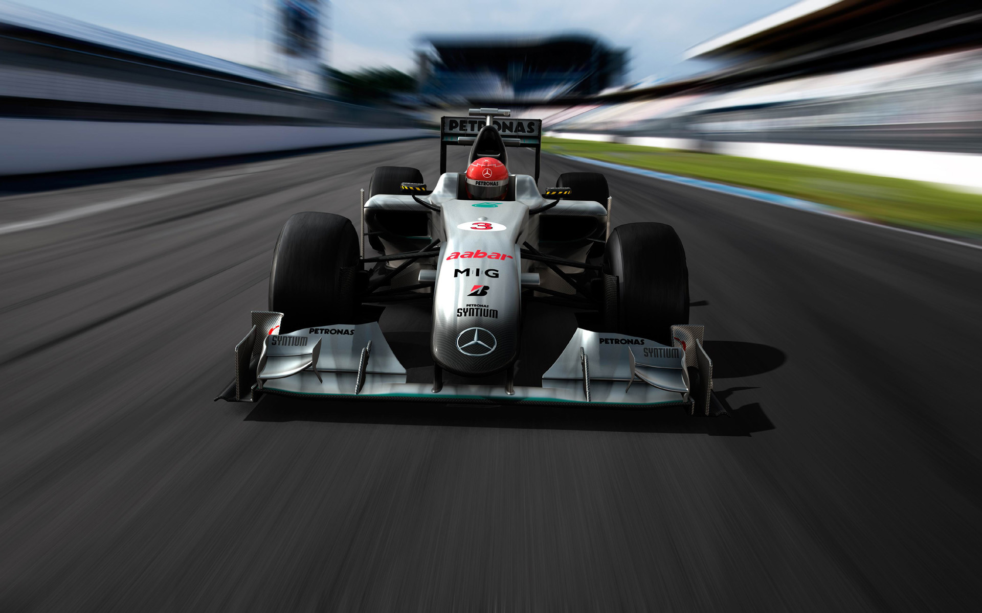 Mercedes GP, Michael Schumacher, Formula 1, Vista frontale, Velocità, wallpaper desktop Full HD
