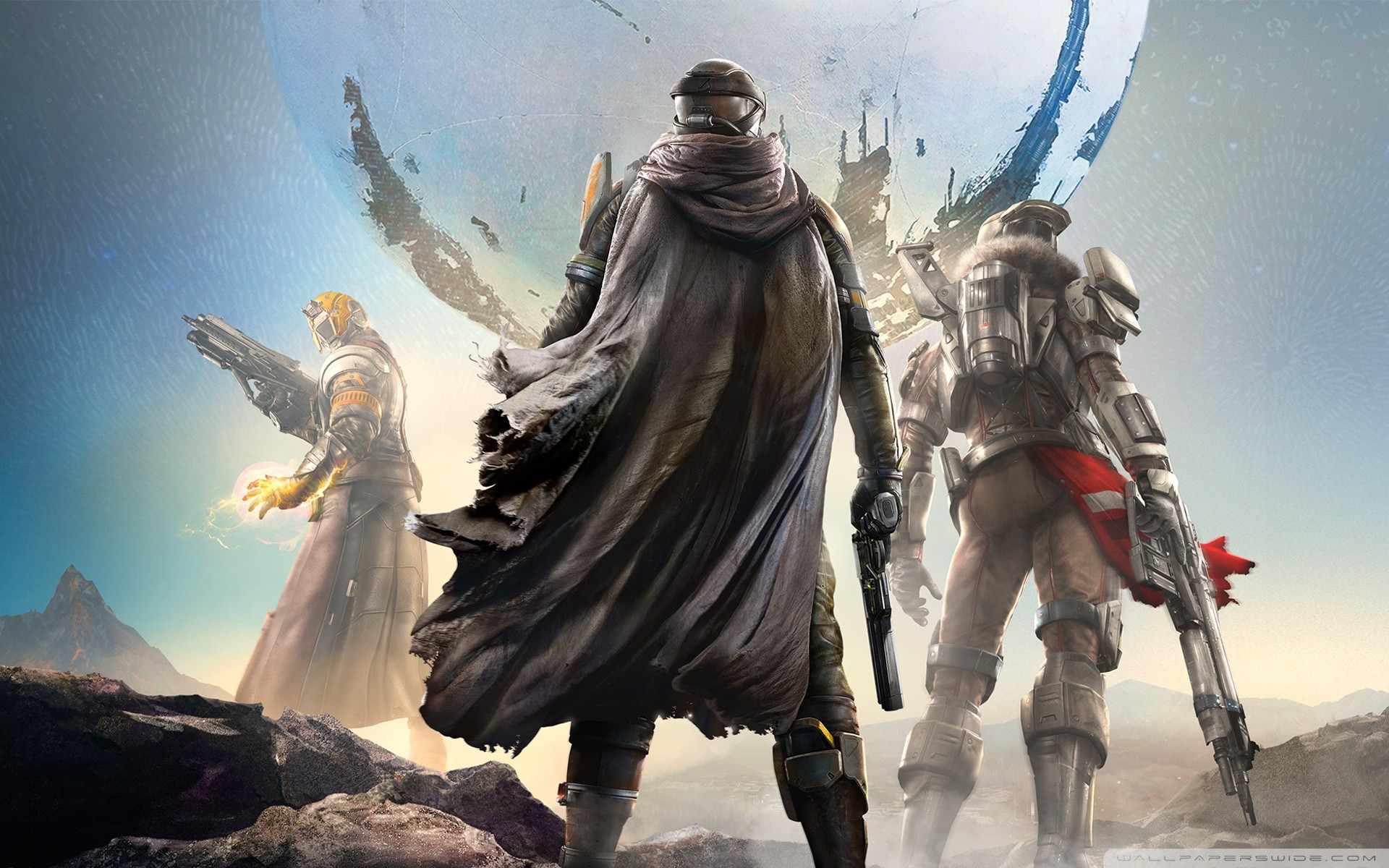 Destiny, Guardiani, Viaggiatore, Stregone, Titano, Cacciatore, 1920x1200, sfondo per PC