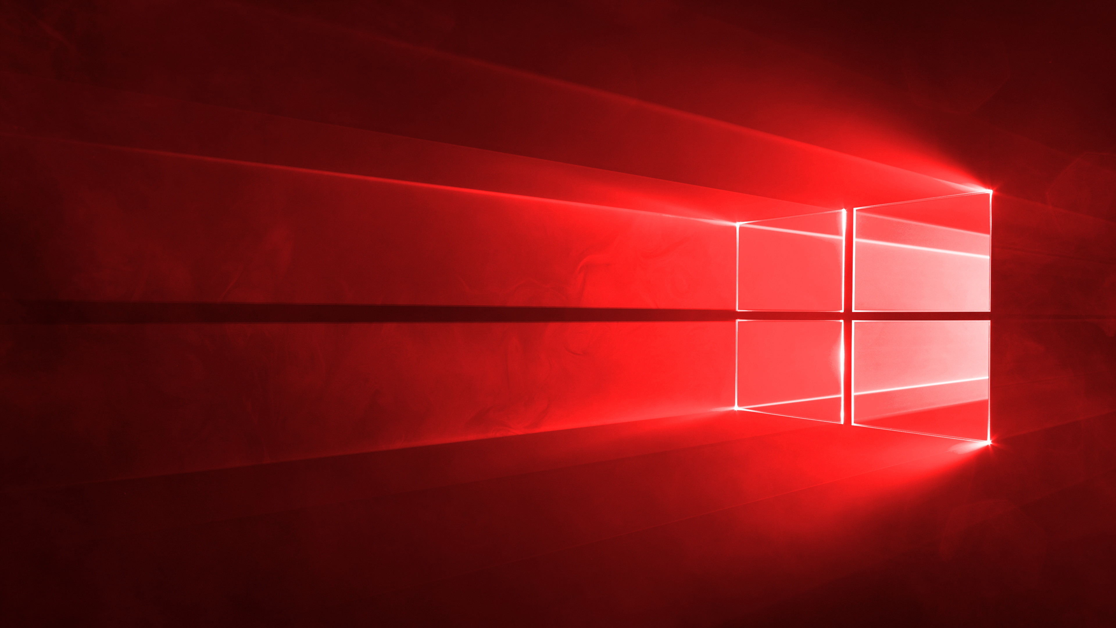 Windows 10, Logo Windows, Luce rossa, Microsoft, 4K, sfondo per PC