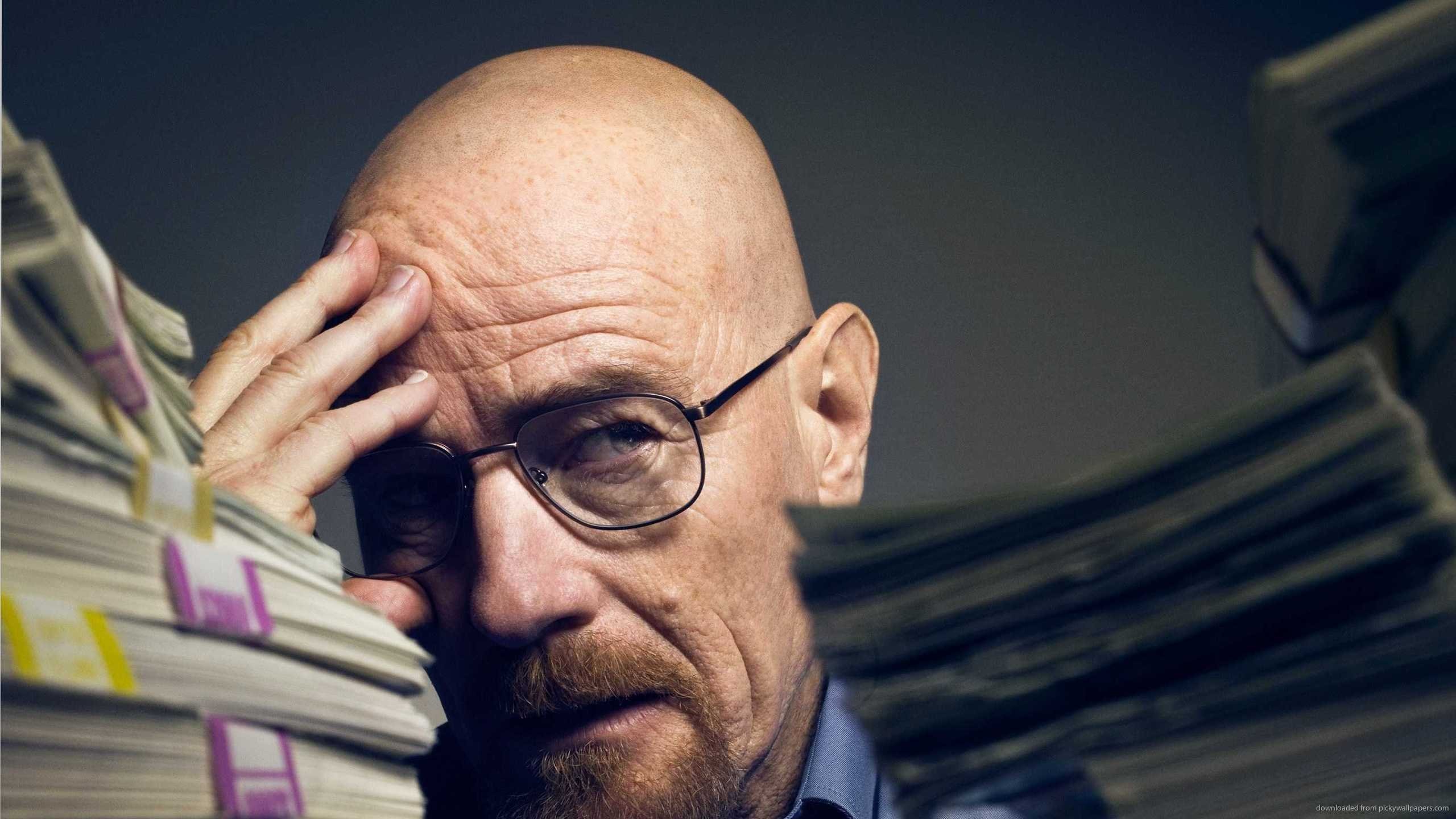 Walter White, Bryan Cranston, Breaking Bad, Mazzette di soldi, 2K, sfondo per PC e portatile