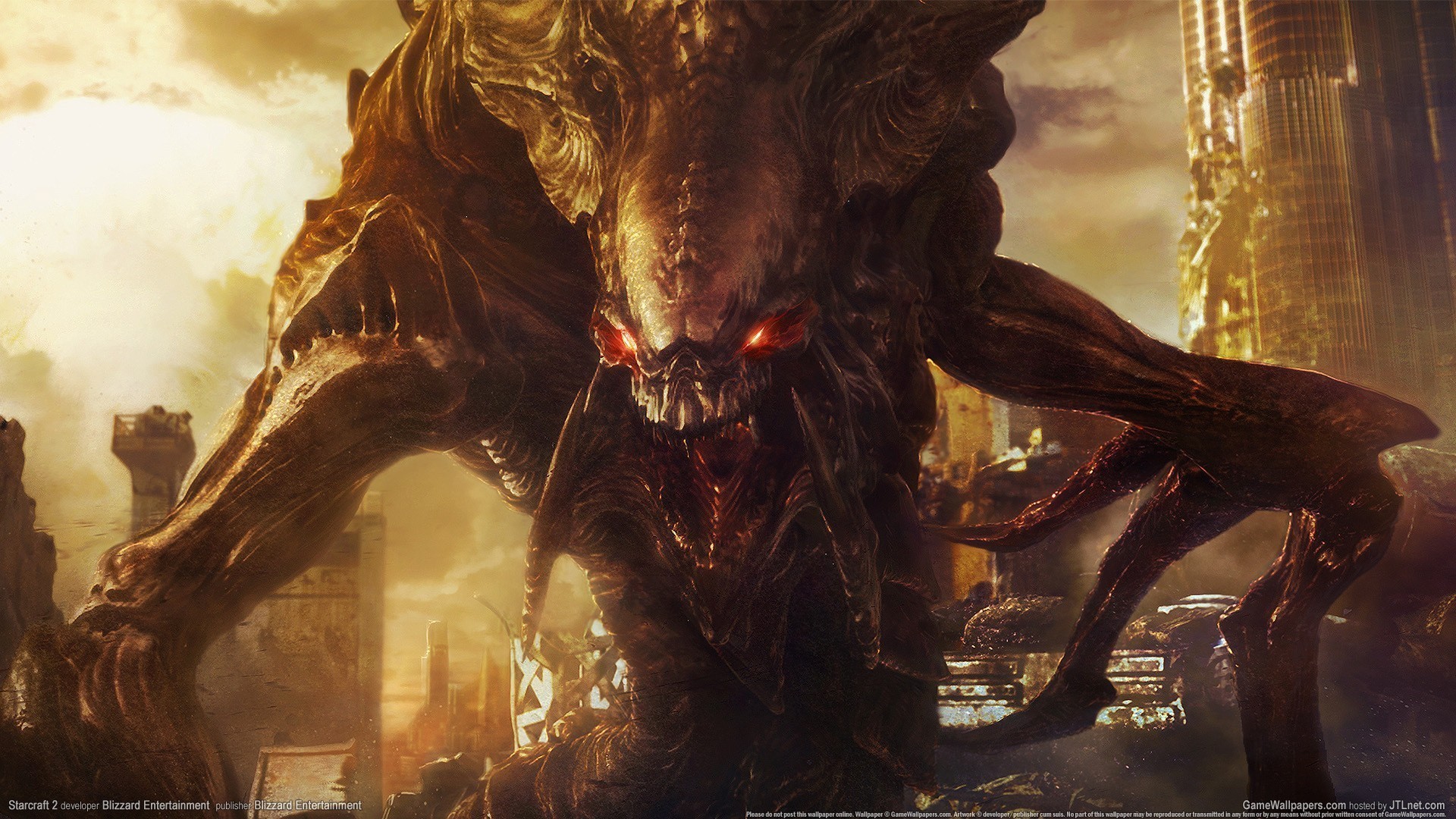 StarCraft II, Zerg, Brutalisk, Città, Full HD, sfondo per PC