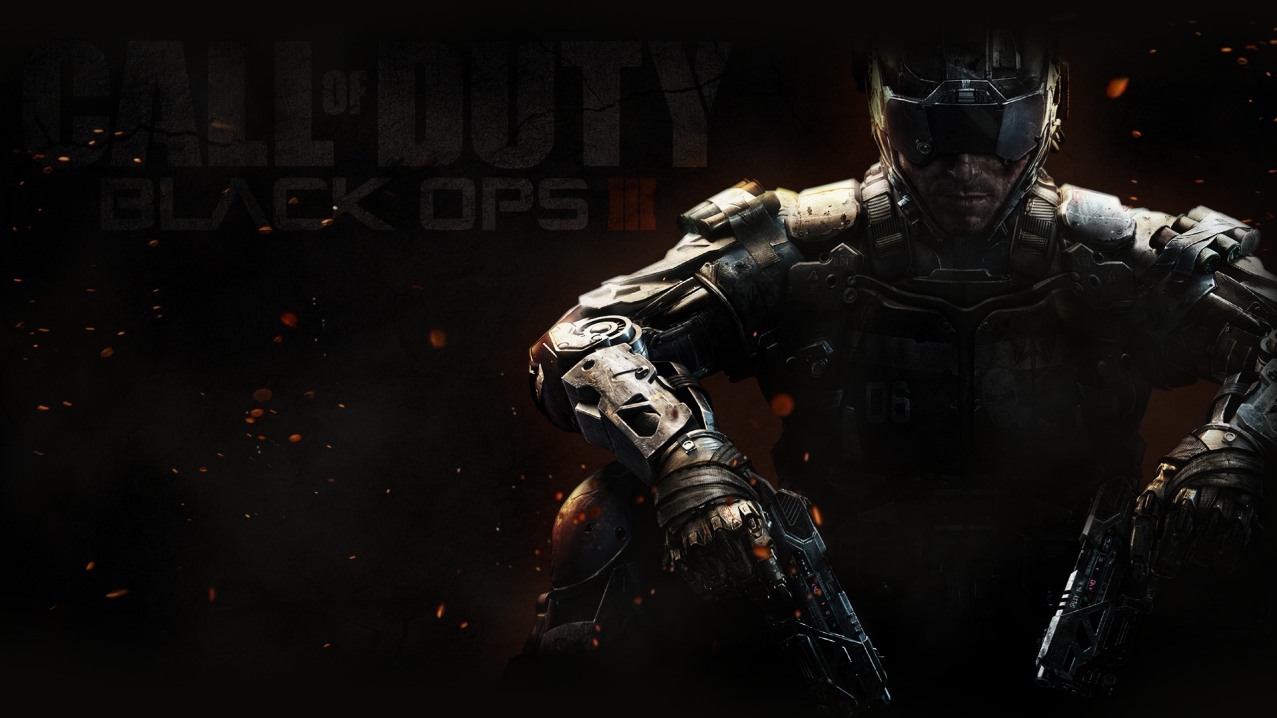 Call of Duty: Black Ops III, Soldato, Logo, Sfondo scuro, 2K, wallpaper per portatile