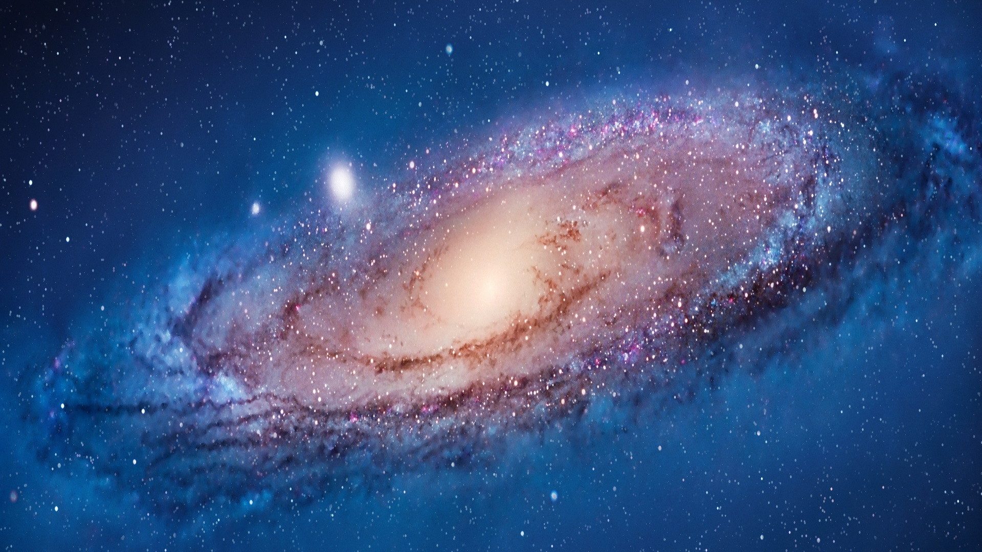 Galassia di Andromeda, Mac OS X Lion, Spazio, Stelle, Nebulosa, 1920x1080, immagine di sfondo