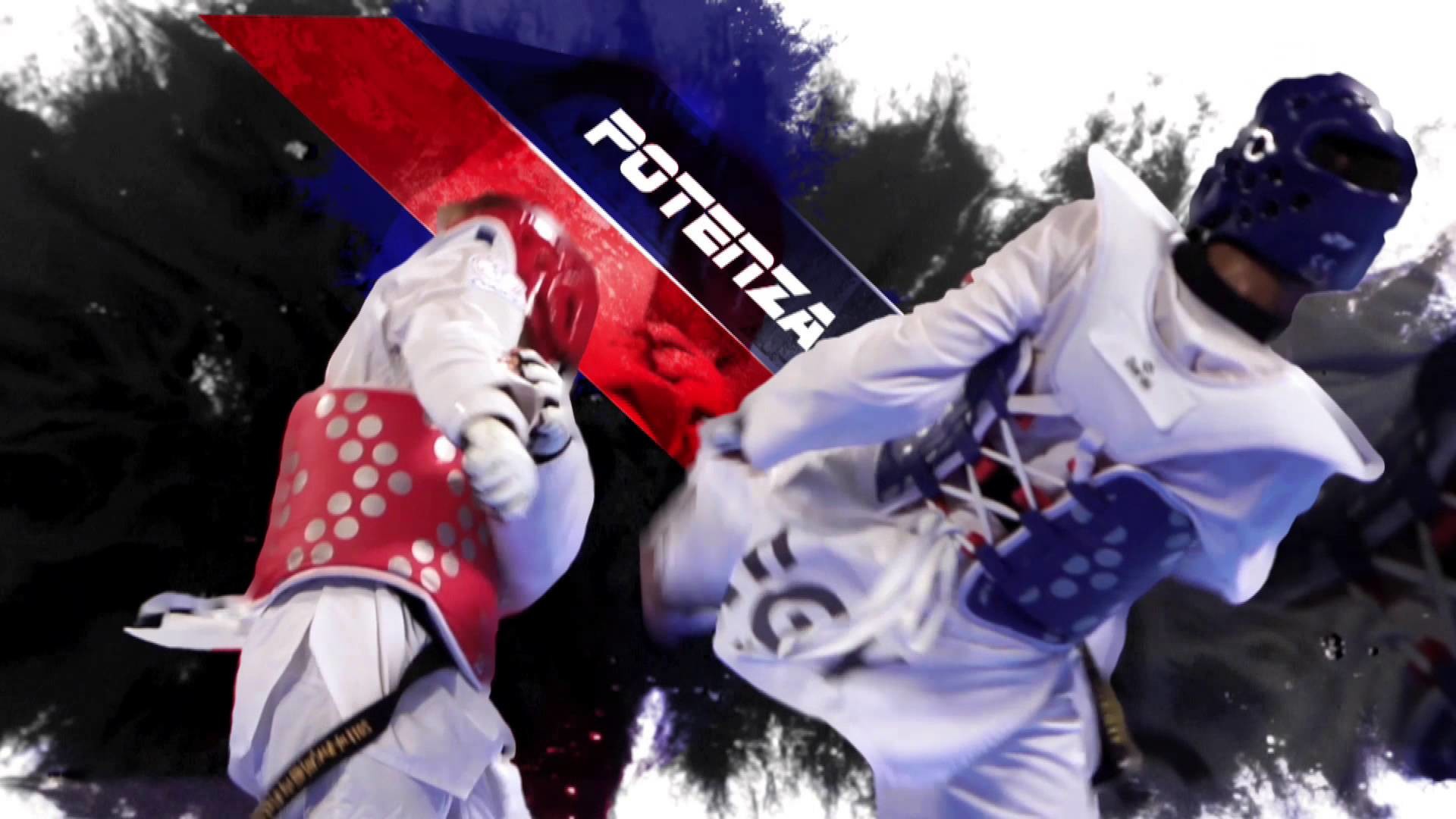 Taekwondo, Combattimento, Corpetto, Casco blu, Arte digitale, Full HD, sfondo Windows 11