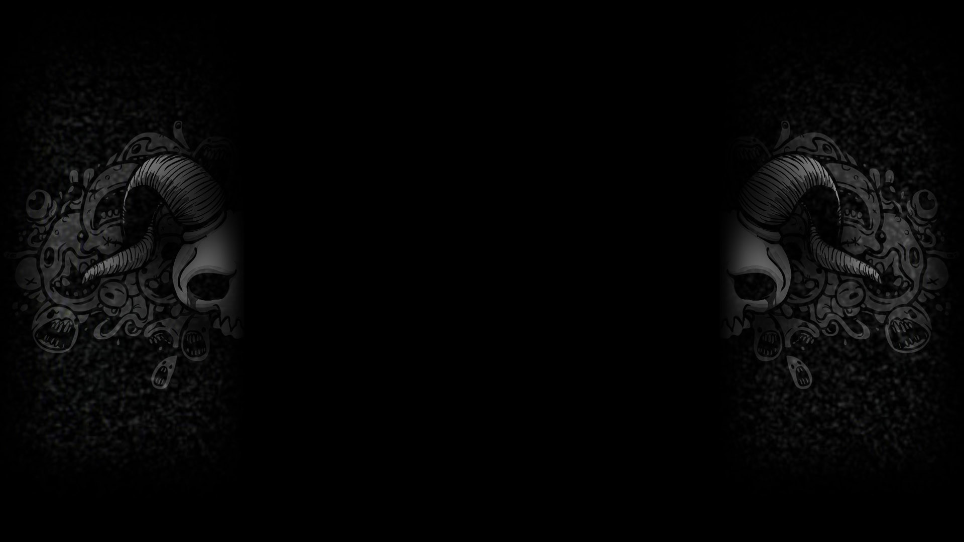 Teschi di ariete, Ornamento, Nero, 16:9 Full HD, sfondo widescreen