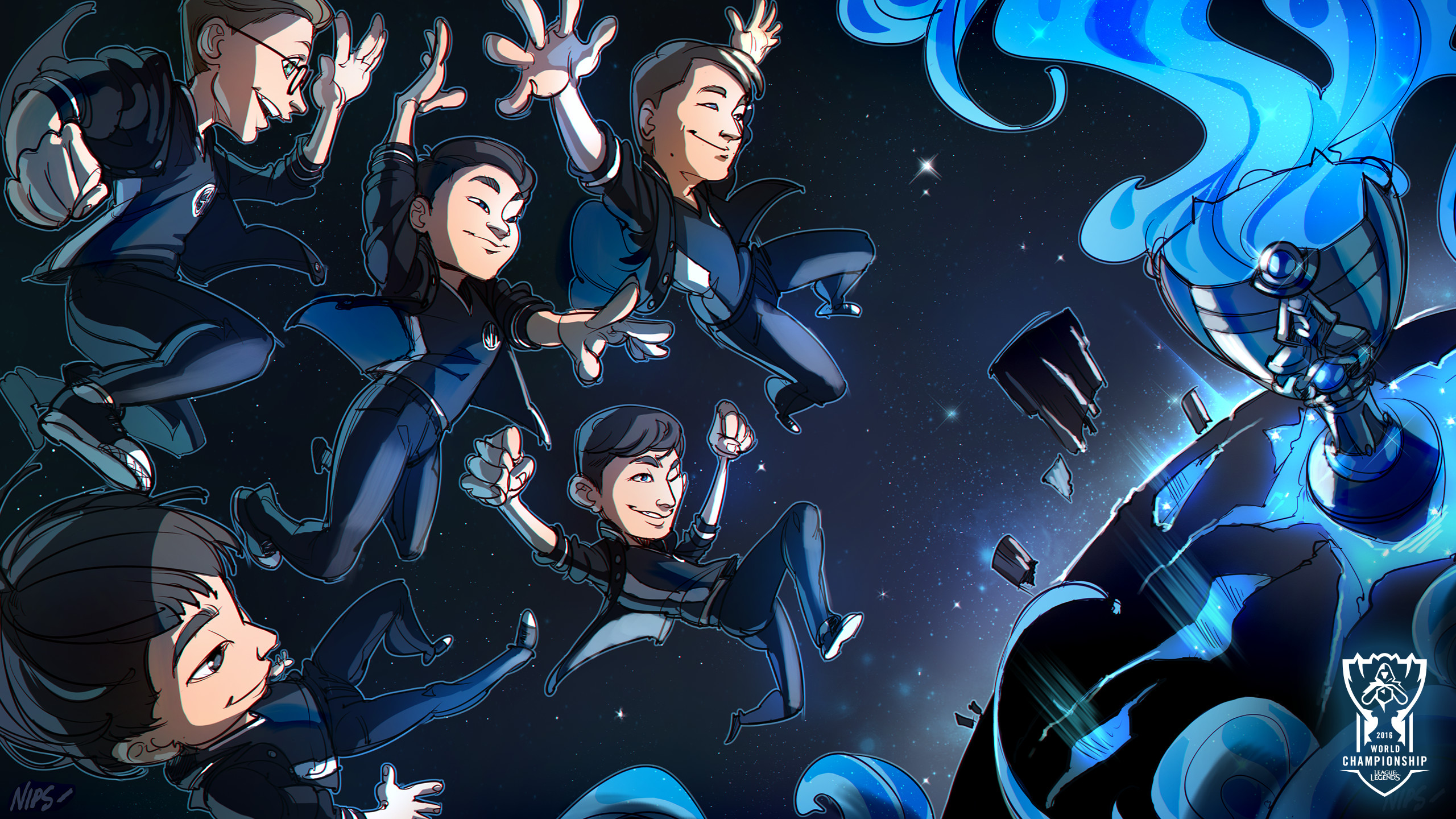 League of Legends, Campionato del mondo, eSport, Giocatori, Fumetto, sfondo 2K per PC