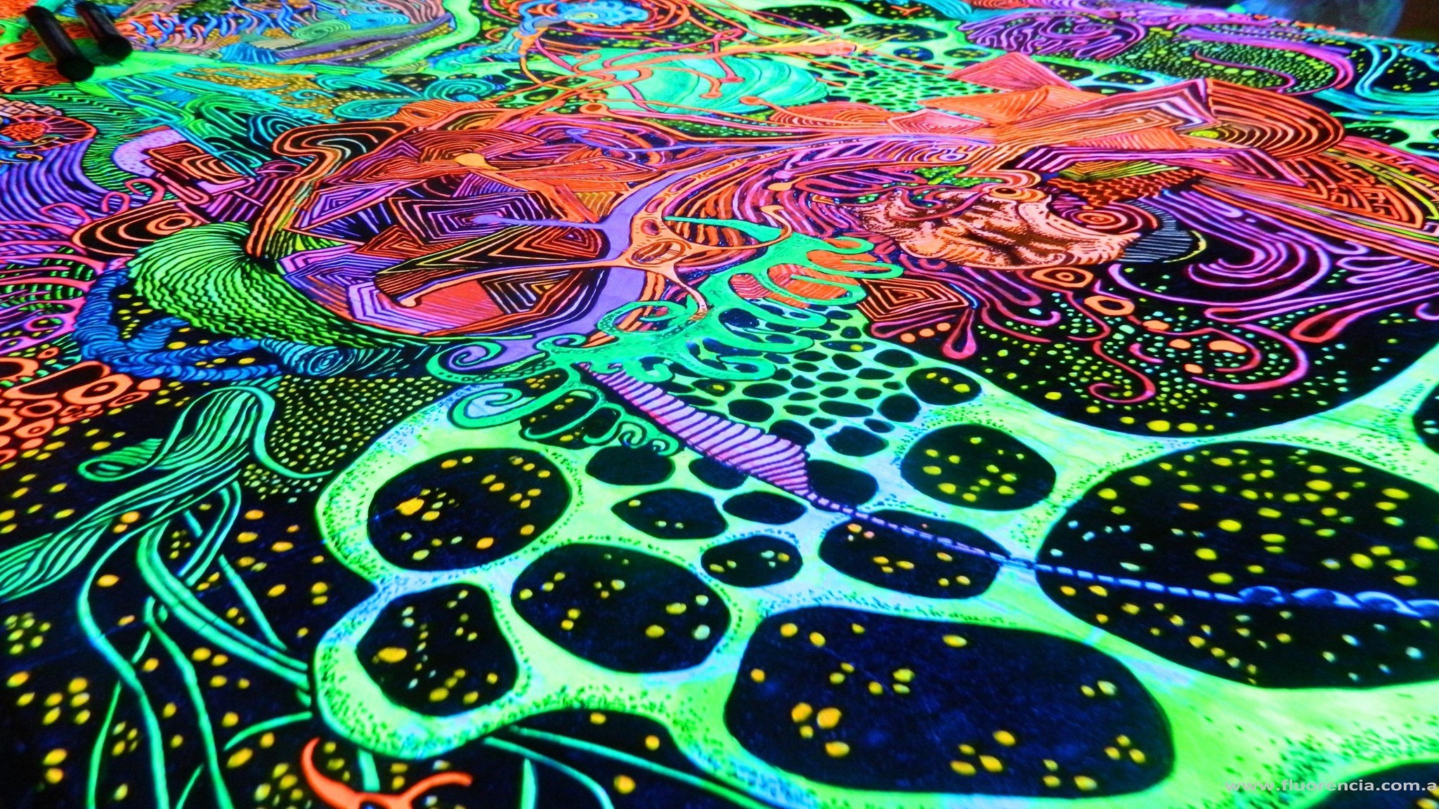 Arte psichedelica, Colori neon, Prospettiva, Astratto, Full HD, sfondo per PC e portatile