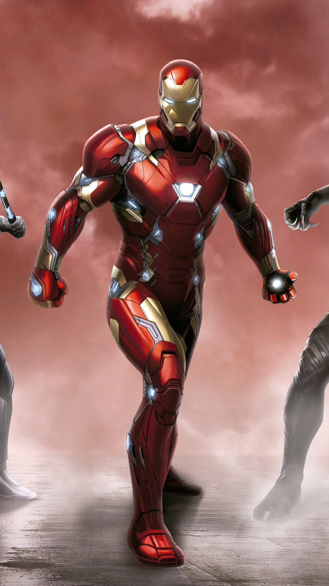 Iron Man, Captain America: Civil War, Armatura, Rosso, Full HD, sfondo verticale per cellulare