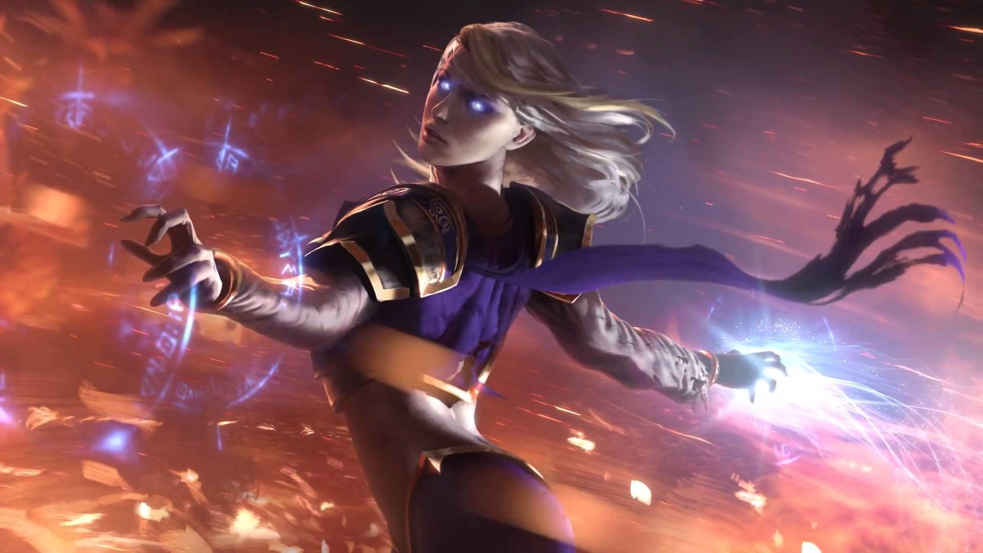 Jaina Marefiero, Hearthstone, Maga, Magia, Rosso, 1920x1080, sfondo per PC