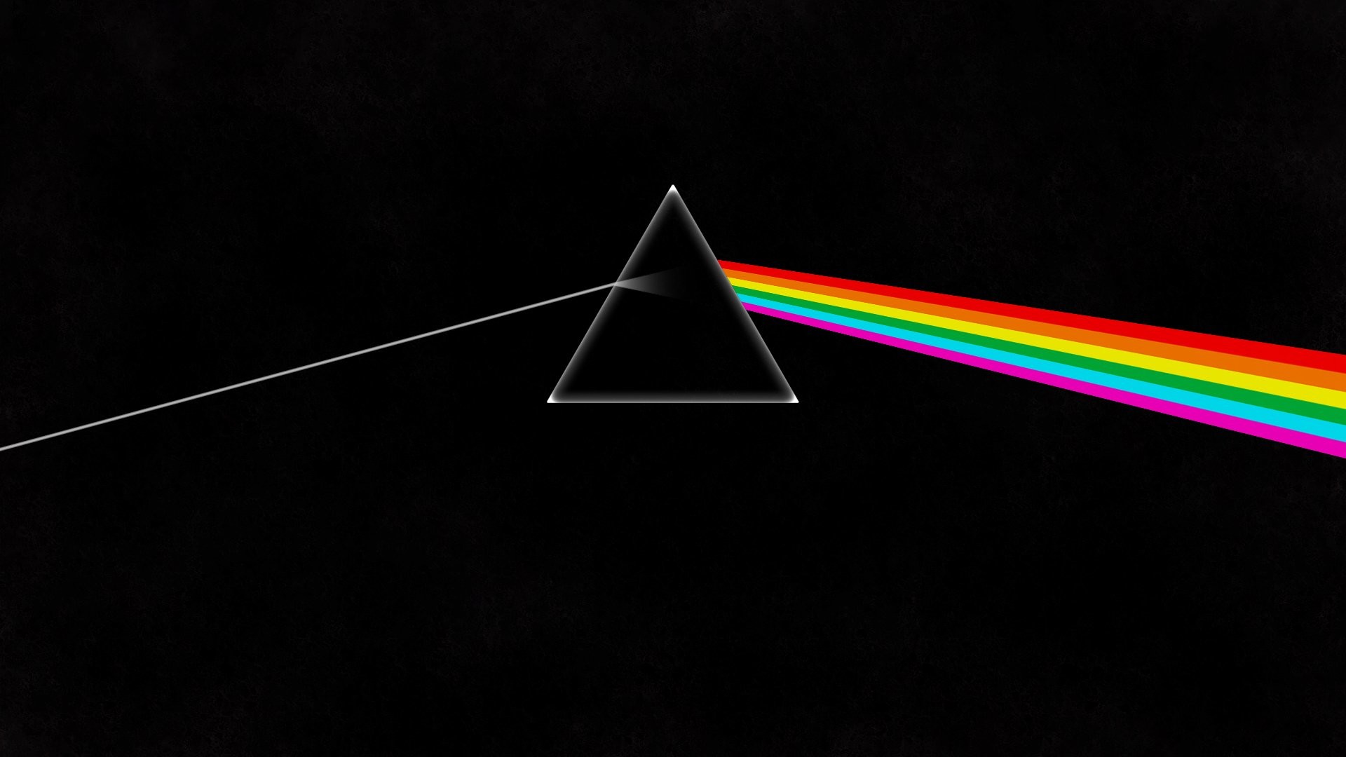 The Dark Side of the Moon, Pink Floyd, Prisma, Spettro, Minimalista, sfondo desktop 1080p