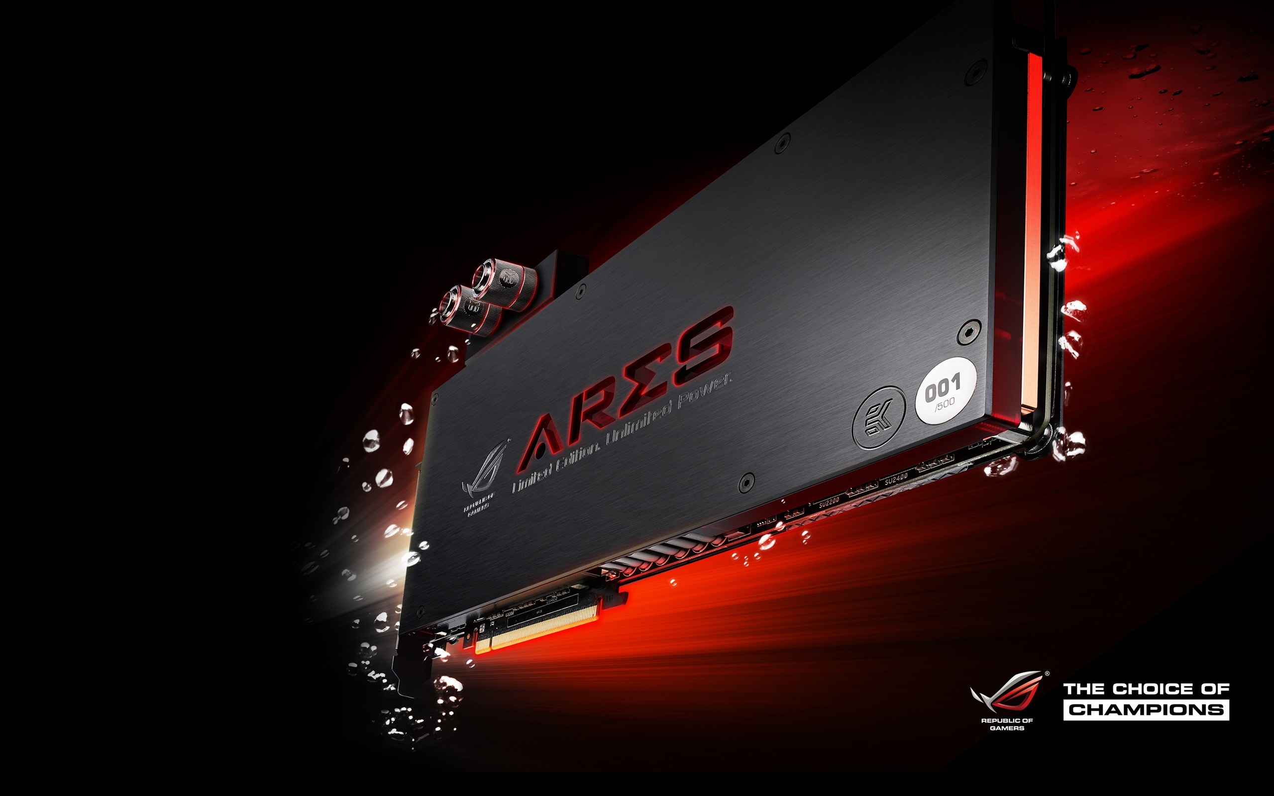 ASUS ROG Ares, Scheda video, Hardware, Rosso, 2K, immagine di sfondo PC