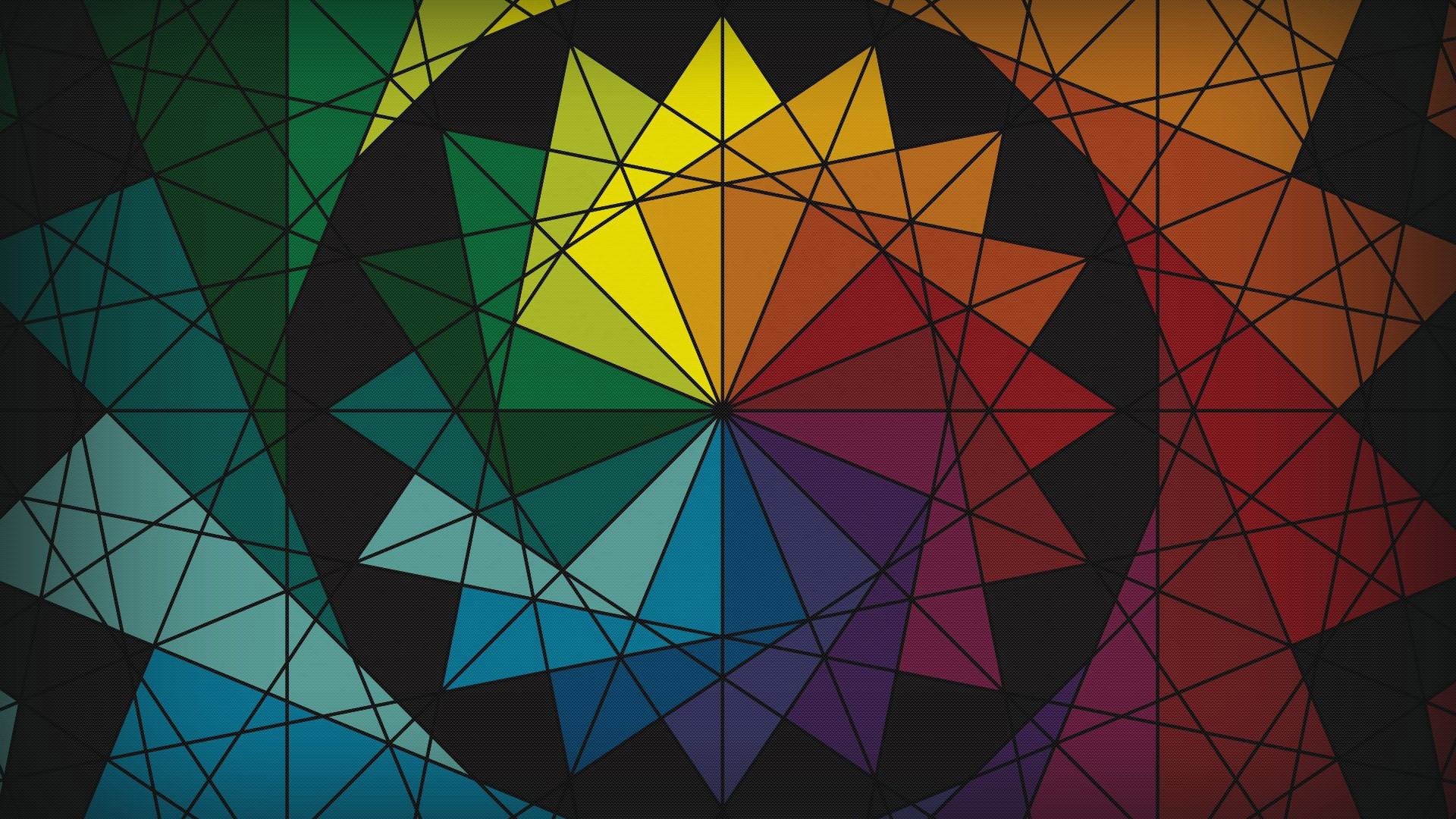 Ruota dei colori, Geometrico, Vetrata, Astratto, immagine di sfondo PC