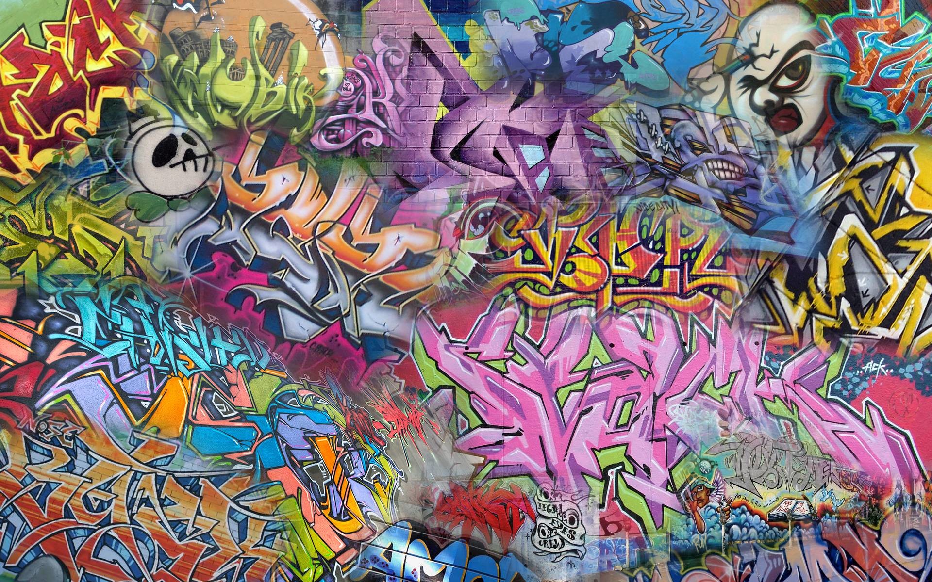 Graffiti, Wildstyle, Personaggi, Multicolore, 16:10 Full HD, wallpaper widescreen