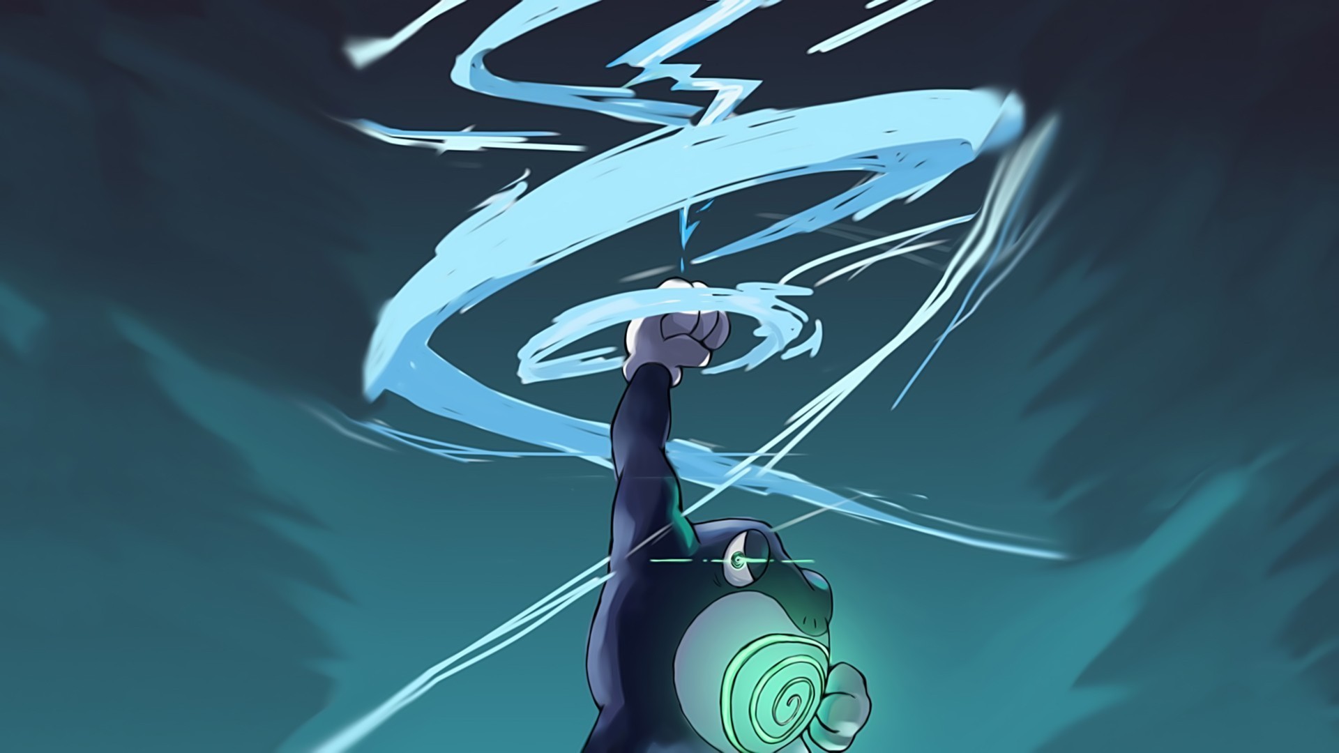Poliwrath, Pokémon, Tornado, 1920x1080, immagine di sfondo