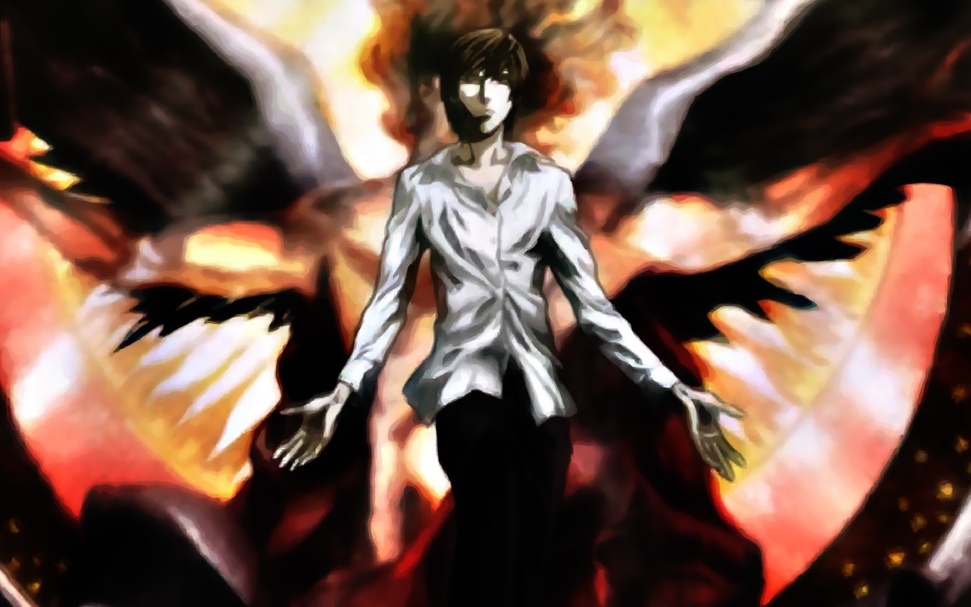 Light Yagami, Kira, Death Note, Ali, 16:10 Full HD, sfondo widescreen