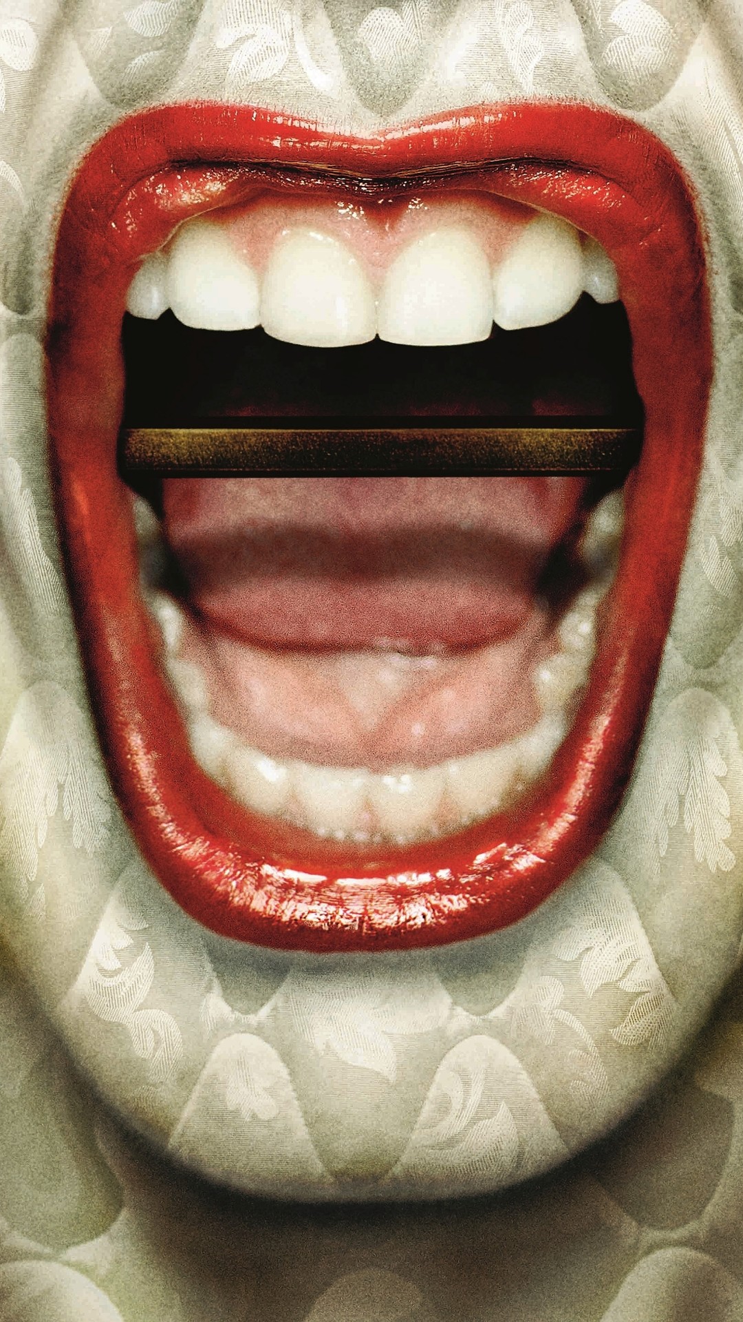 American Horror Story: Hotel, Bocca, Labbra rosse, Denti, Poster, sfondo cellulare Android