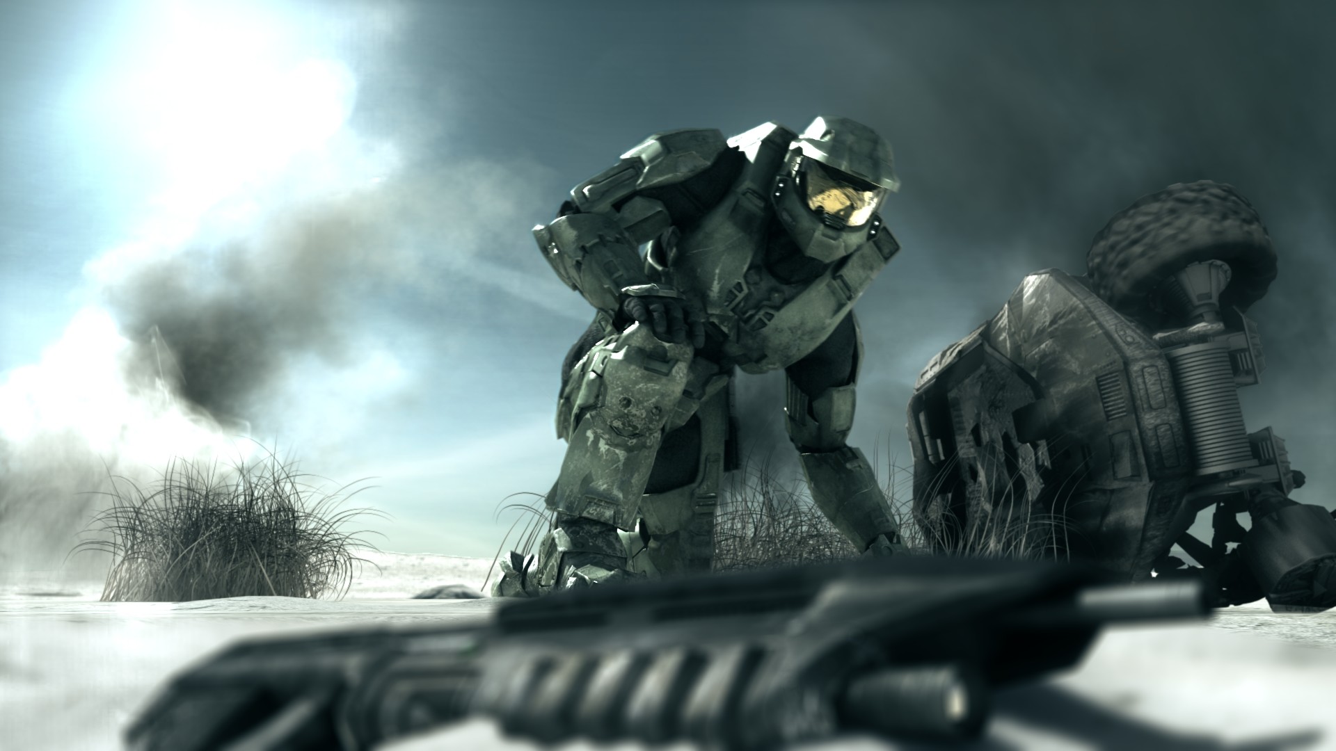 Master Chief, Halo 3, Halo, Fucile, Full HD 1080p, sfondo desktop