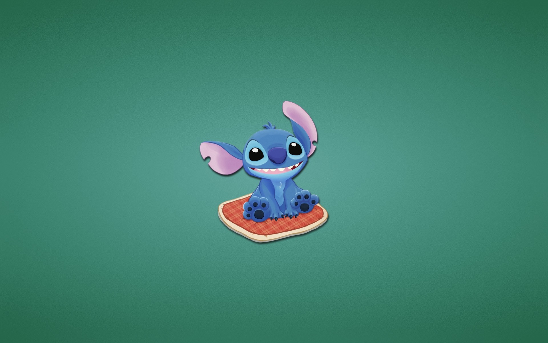 Stitch, Cuscino, Sfondo verde, Minimalismo, 1920x1200, wallpaper desktop