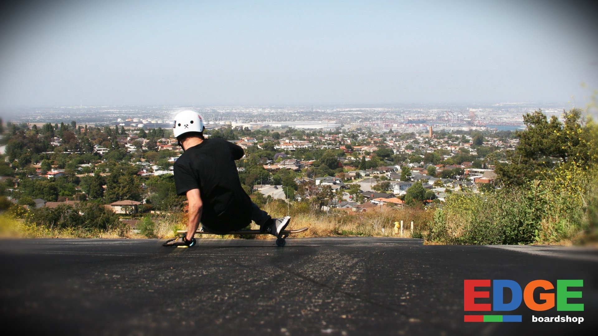 Longboard, Slide, Edge Boardshop, Città, Full HD, sfondo per portatile
