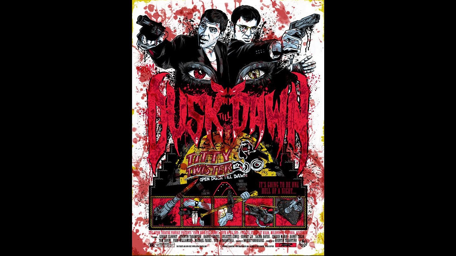 Dal tramonto all'alba, From Dusk Till Dawn, Poster, Illustrazione, sfondo 1920x1080 per PC