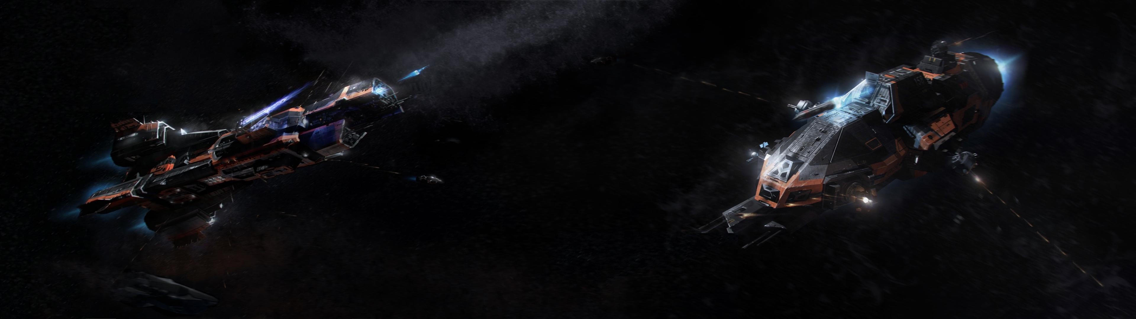 Astronavi, Spazio, Fantascienza, 3840x1080, sfondo per PC