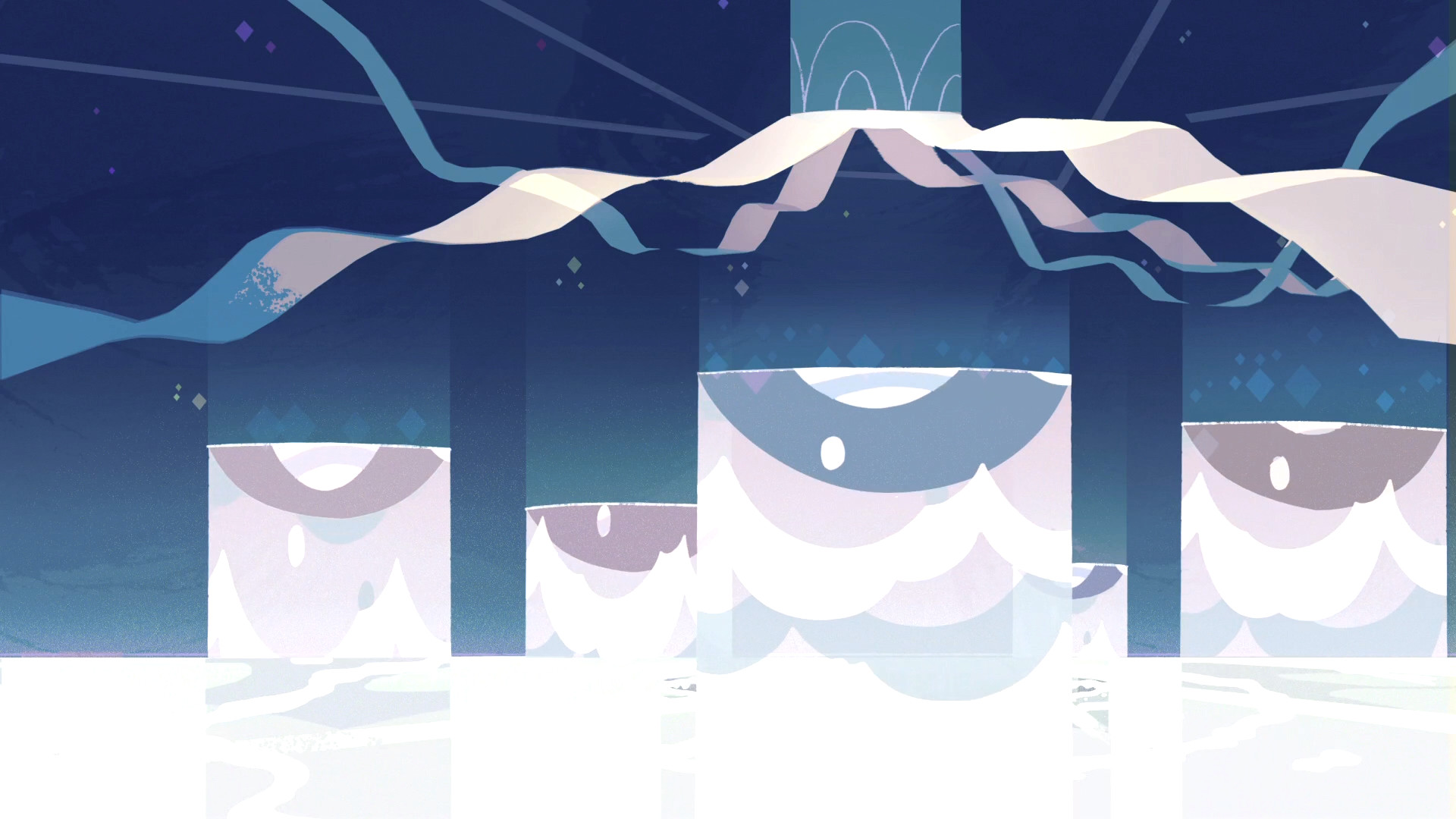 Steven Universe, Montagna, Cascate, Blu, 1920x1080, immagine di sfondo